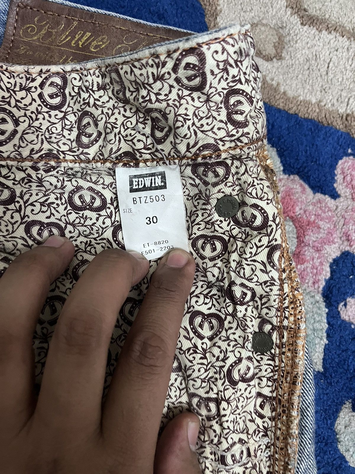 Edwin × Japanese Brand Vintage Edwin 503 blue Trip Distressed Style Denim Size US 30 / EU 46 - 11 Thumbnail