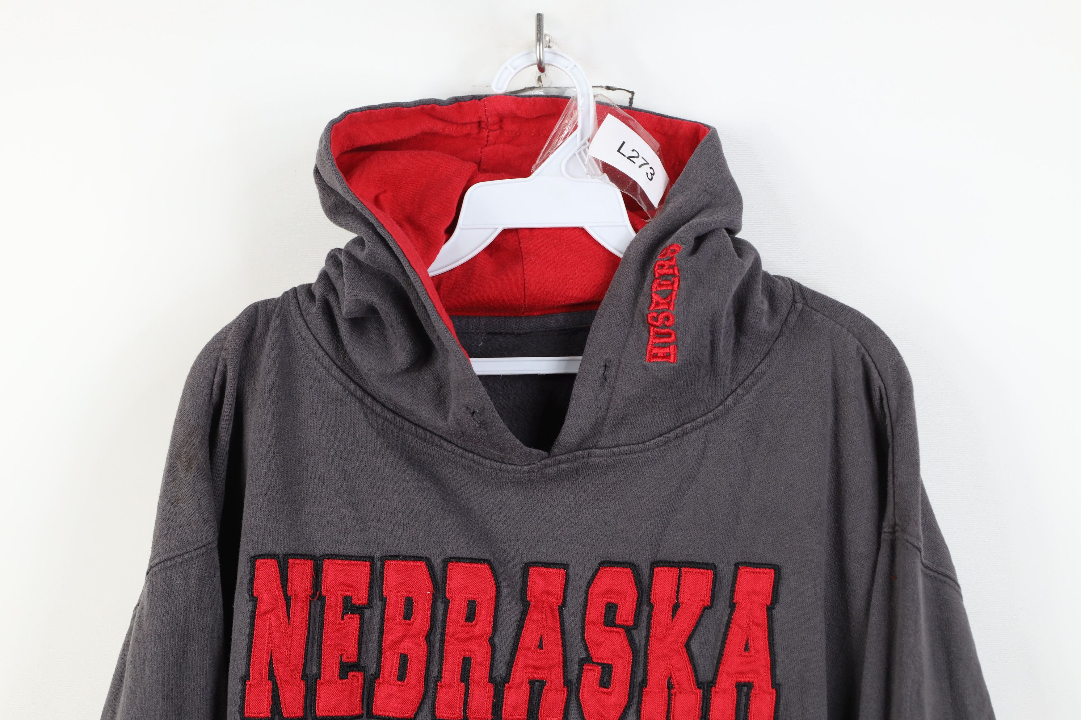 Vintage Vintage 90s Y2K University of Nebraska Hoodie Sweatshirt Size US XL / EU 56 / 4 - 2 Thumbnail