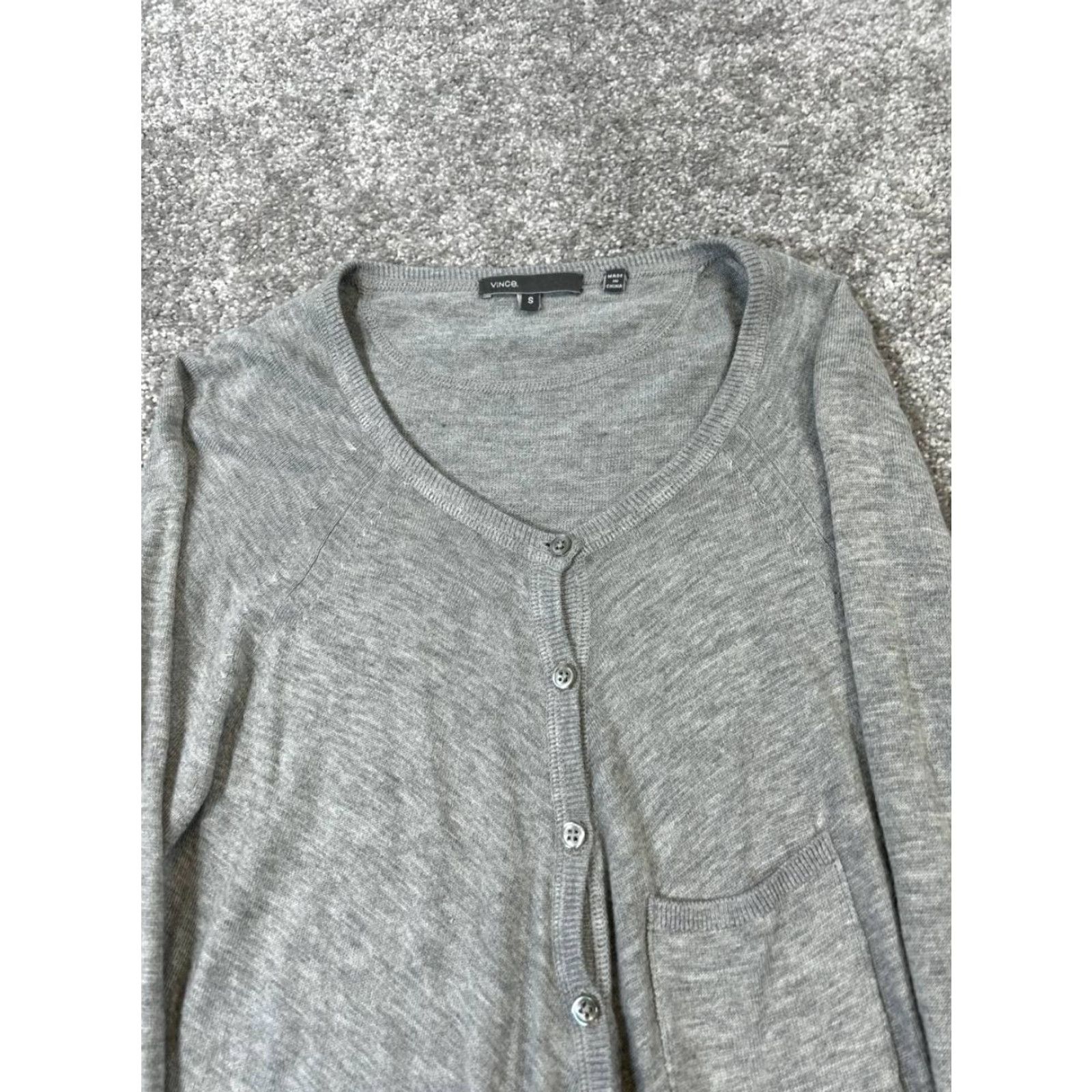 Vince Vince Shirt Womens Small Gray Henley Tunic Size S / US 4 / IT 40 - 2 Thumbnail