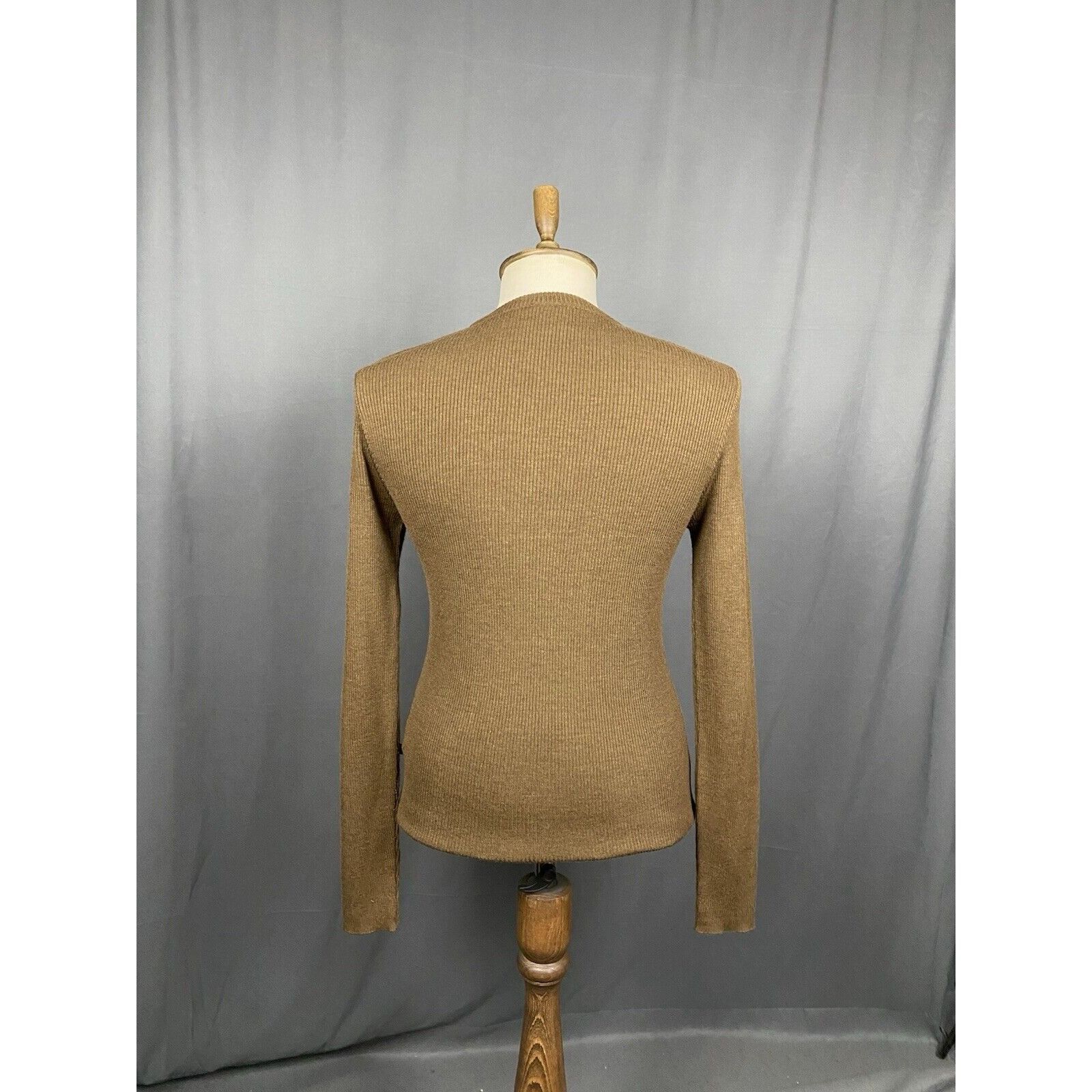 Dolce & Gabbana Dolce&Gabbana VTG Striped Men's Brown Wool Crewneck Sweater Size US L / EU 52-54 / 3 - 7 Thumbnail