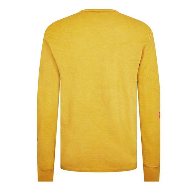 o1g2r1mq0424 Smoke Long Sleeve T-Shirts in Yellow