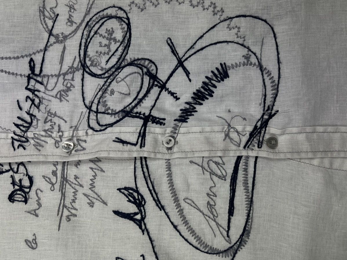 Desigual RARE Desigual Vintage Y2K Linen Button Up Embroidered T-Shir Size US M / EU 48-50 / 2 - 4 Thumbnail