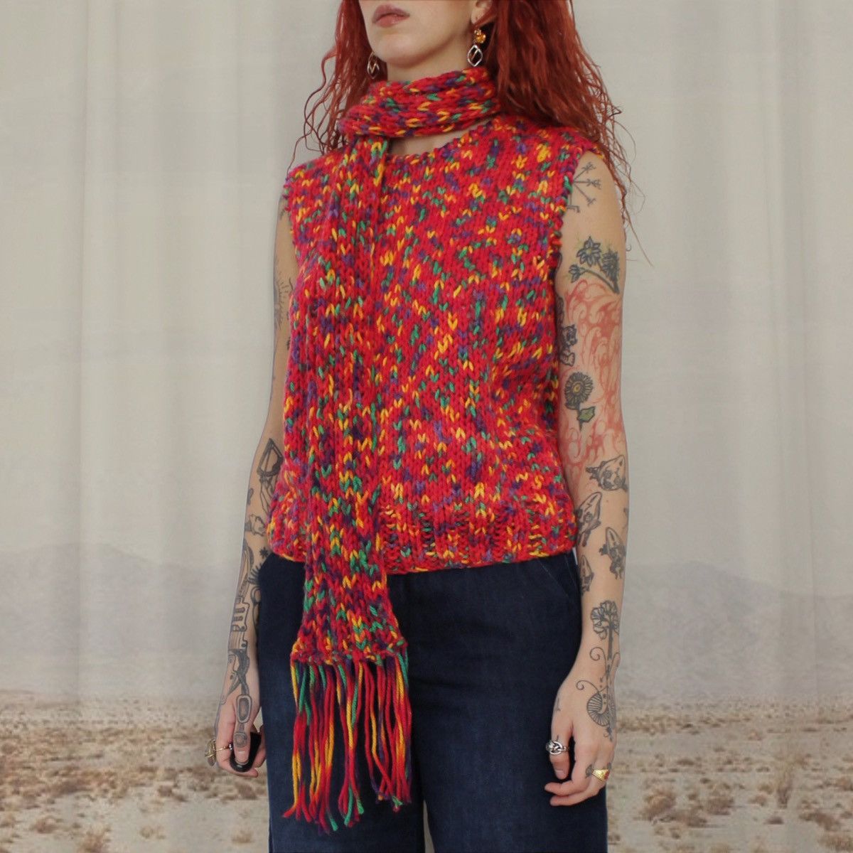 Other 🍭KNITTED VEST SCARF🍭 Size M / US 6-8 / IT 42-44 - 2 Thumbnail