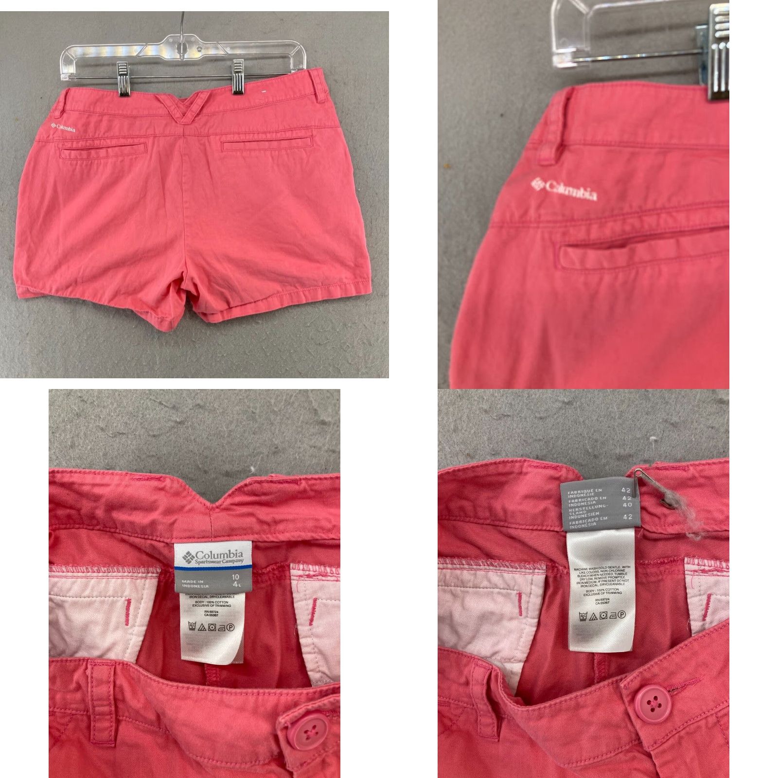Pinko Columbia Pink Womens Shorts 10 Outdoor Casual Hiking Size 32" / US 10 / IT 46 - 8 Thumbnail
