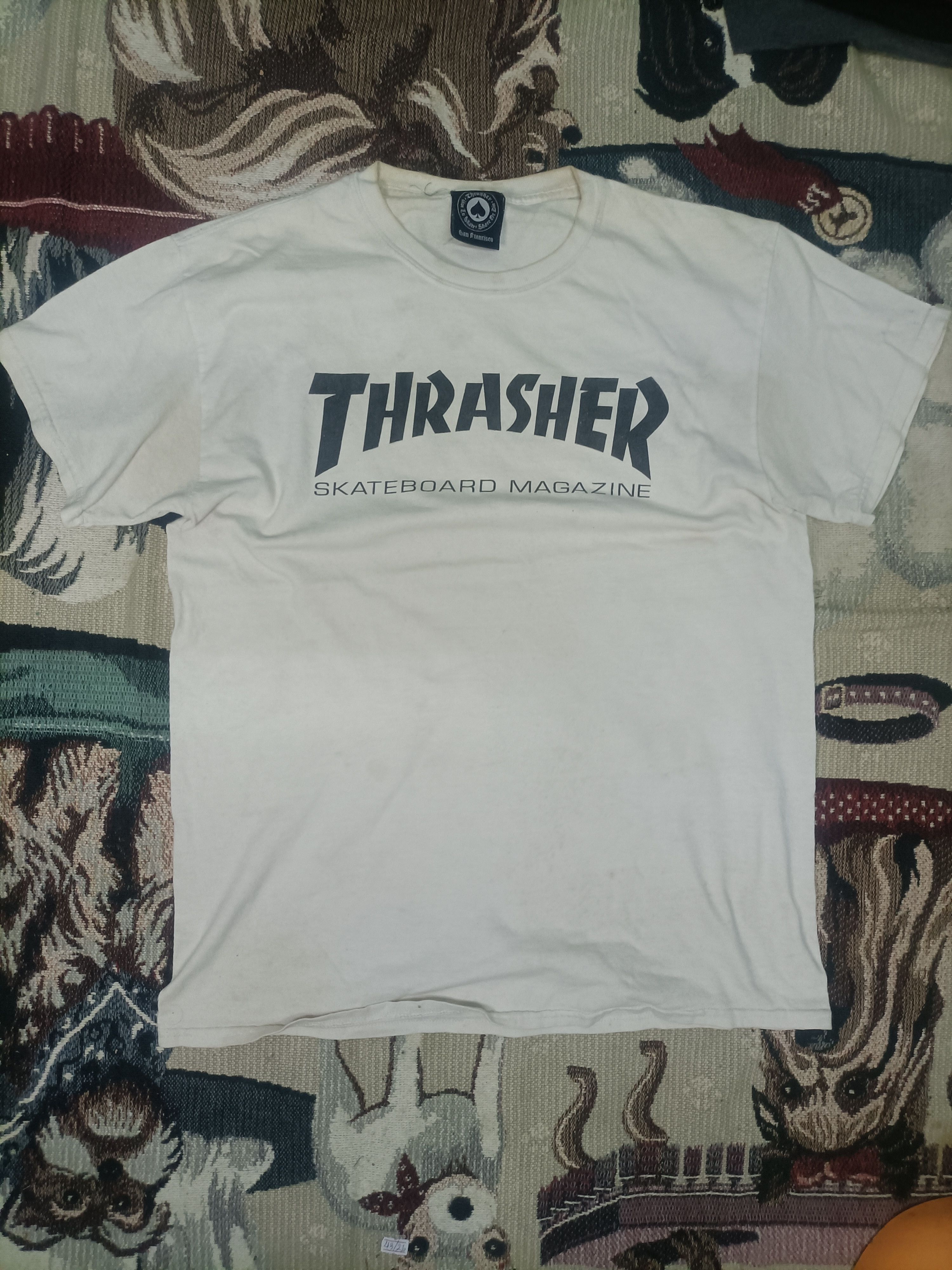 Thrasher THRASHER MAGAZINE CLASSIC LOGO WHITE T-SHIRT Size US L / EU 52-54 / 3 - 1 Thumbnail