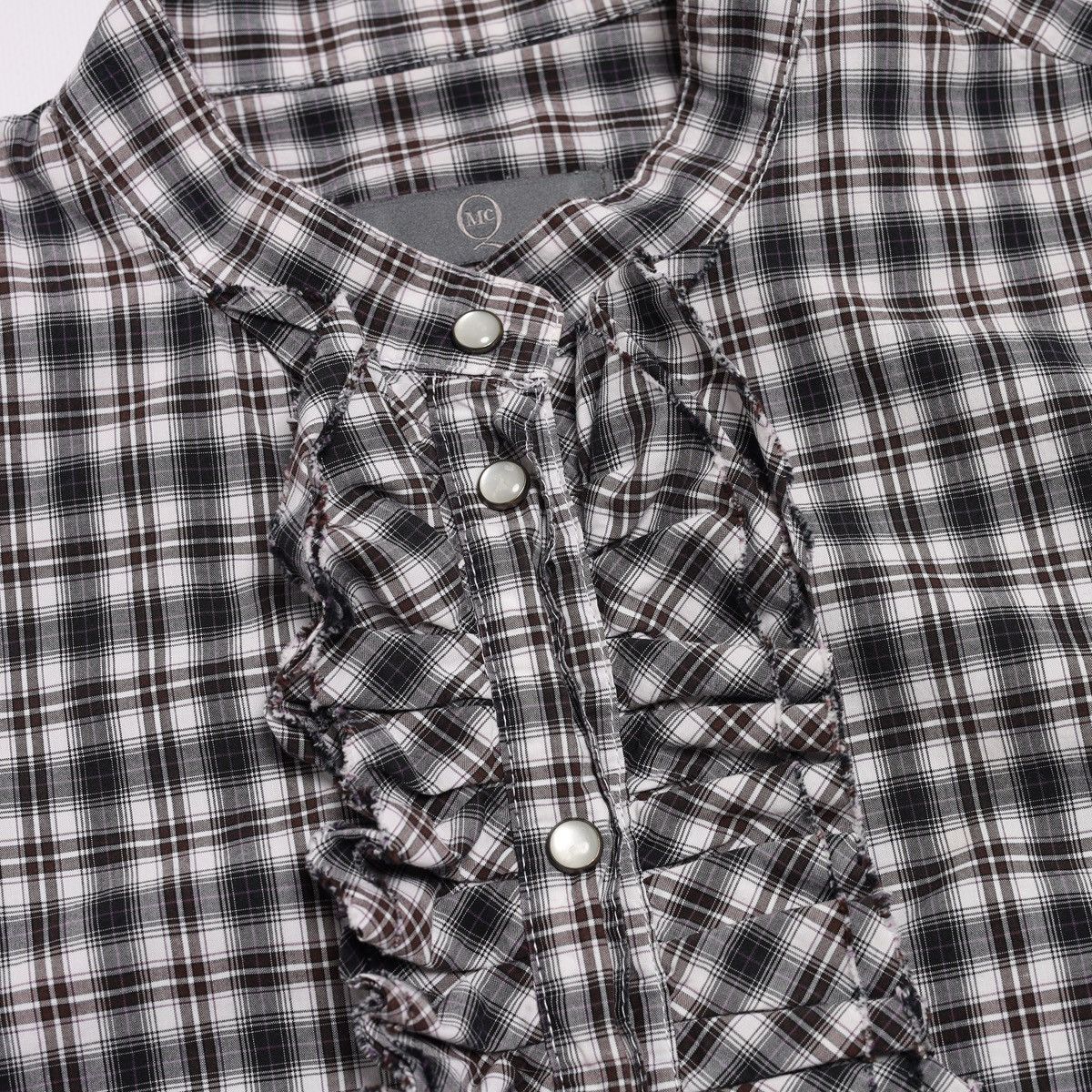 Alexander McQueen Alexander McQueen MCQ Plaid Check Shirt Grey Cotton Size M / US 6-8 / IT 42-44 - 6 Thumbnail