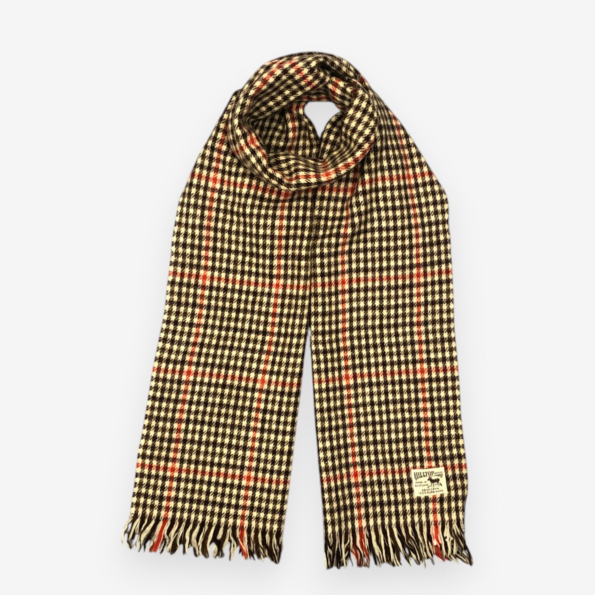 Japanese Brand Vintage Hilltop Scarf Muffler Wool Plaid Winter Scarves Size ONE SIZE - 1 Thumbnail