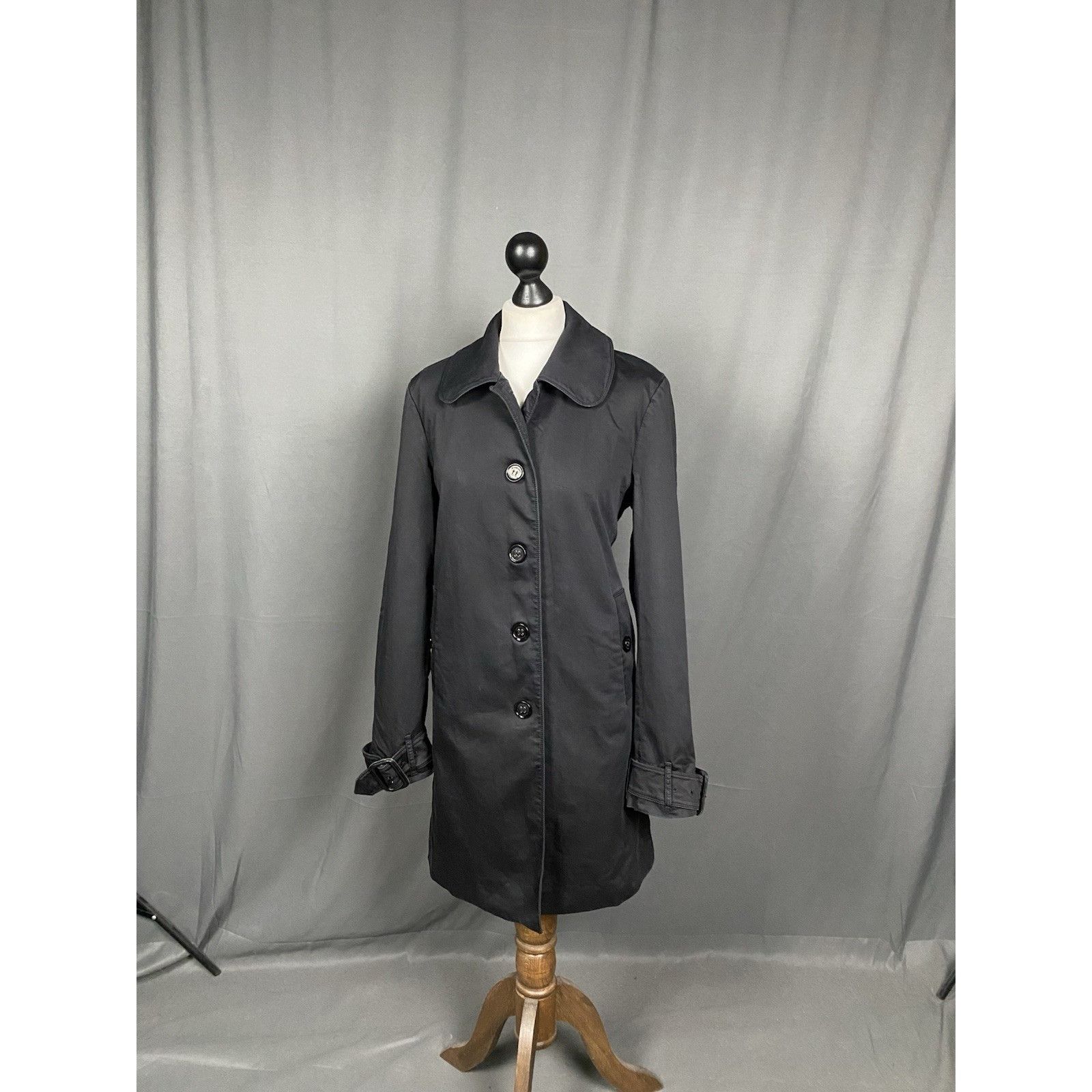 Burberry Burberry Nova Check Women's Black Trench Over Coat Size UK 1 Size XL / US 12-14 / IT 48-50 - 5 Thumbnail