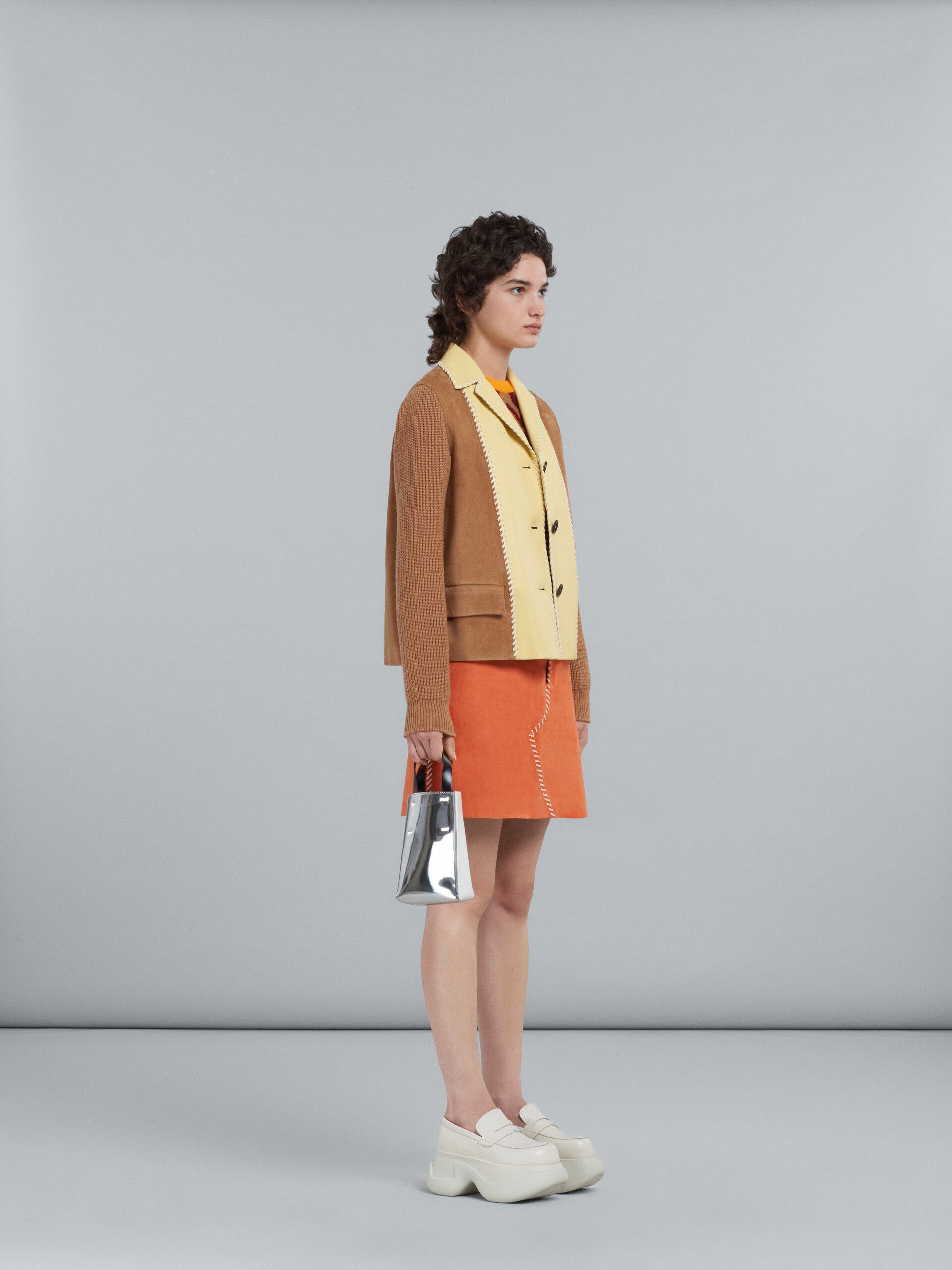 Marni o1y1125 Mini Skirt in Orange/White Size 26" / US 2 / IT 38 - 5 Thumbnail