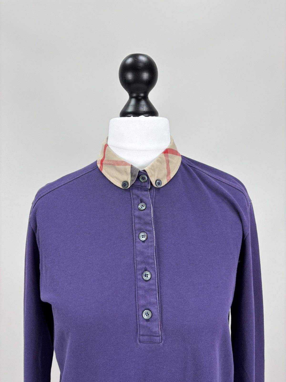 Burberry × Designer Womens long sleeve Burberry London Size M/L Color Purple Size M / US 6-8 / IT 42-44 - 3 Thumbnail
