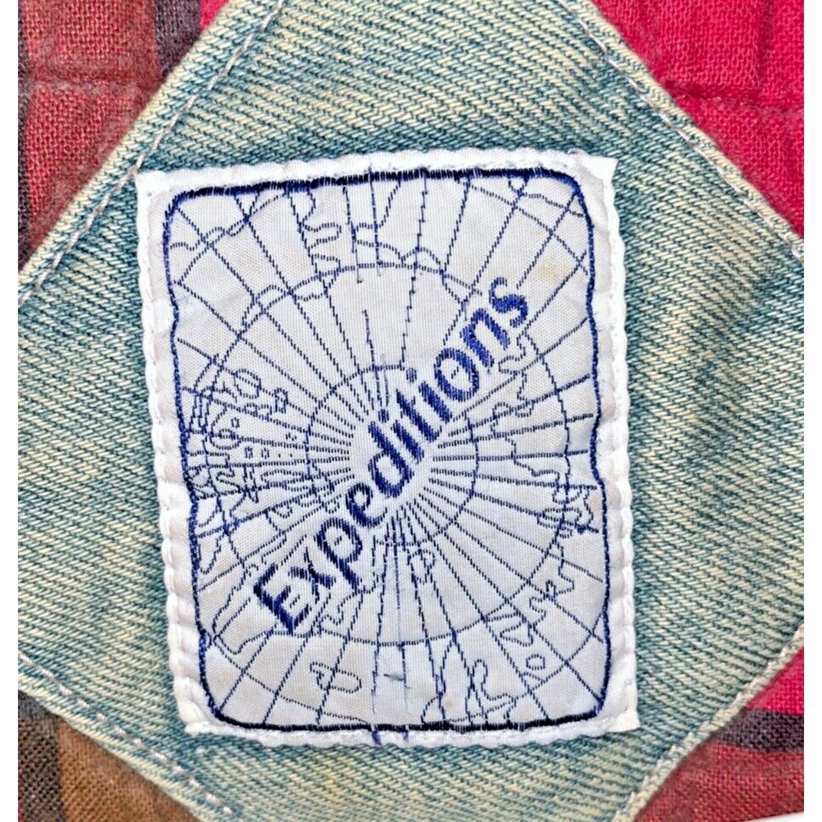 Other Expeditions Denim Vest Flannel Lined Distressed Men’s L Size US L / EU 52-54 / 3 - 7 Thumbnail