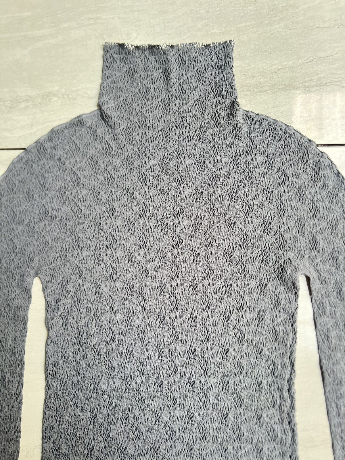 Issey Miyake Issey M.&K YOKO Grey Pleats Mesh T-shirt Size US XS / EU 42 / 0 - 8 Thumbnail