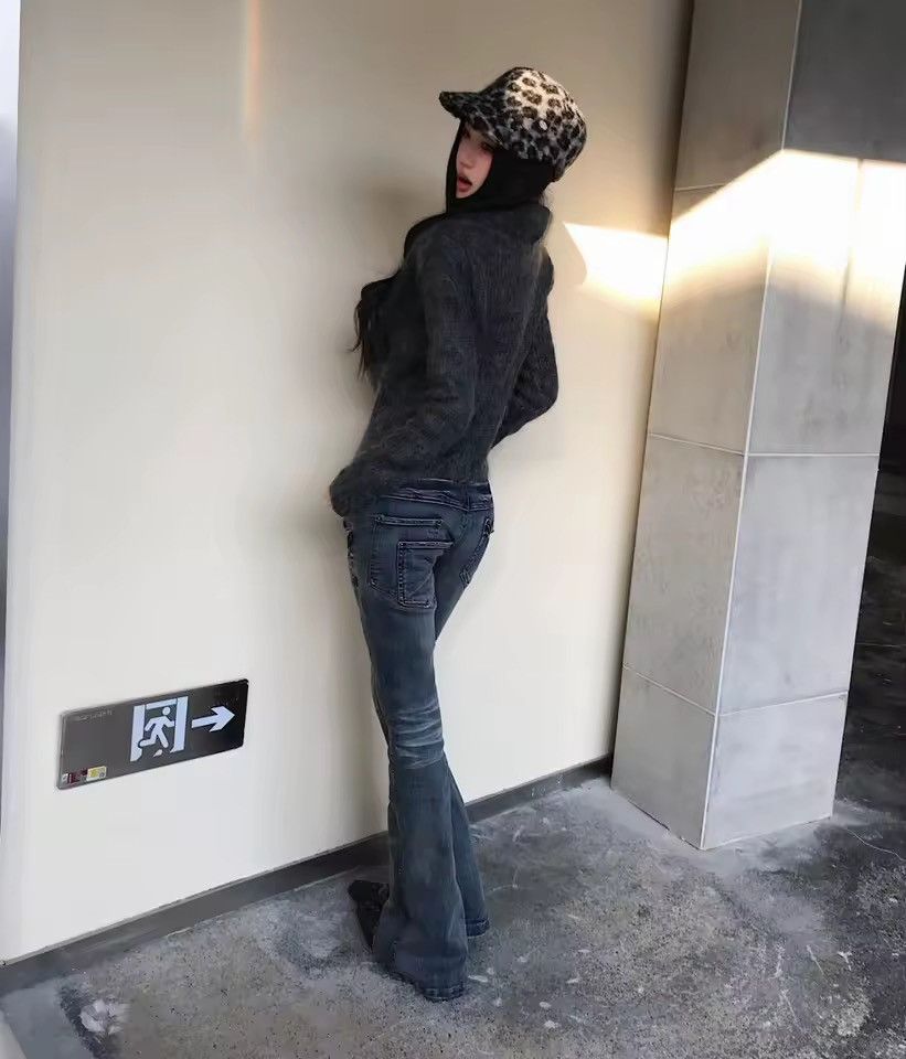 Vintage Y2K Distressed Punk Cross Japanese Bootcut Jeans Size 26" / US 2 / IT 38 - 5 Thumbnail