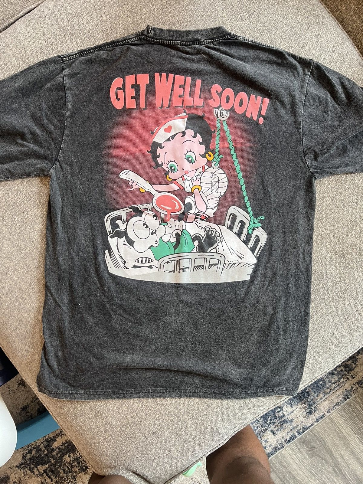 Cartoon Network Betty Boop Nurse “Get Well Soon” AOP Style Tee Size US XL / EU 56 / 4 - 3 Thumbnail