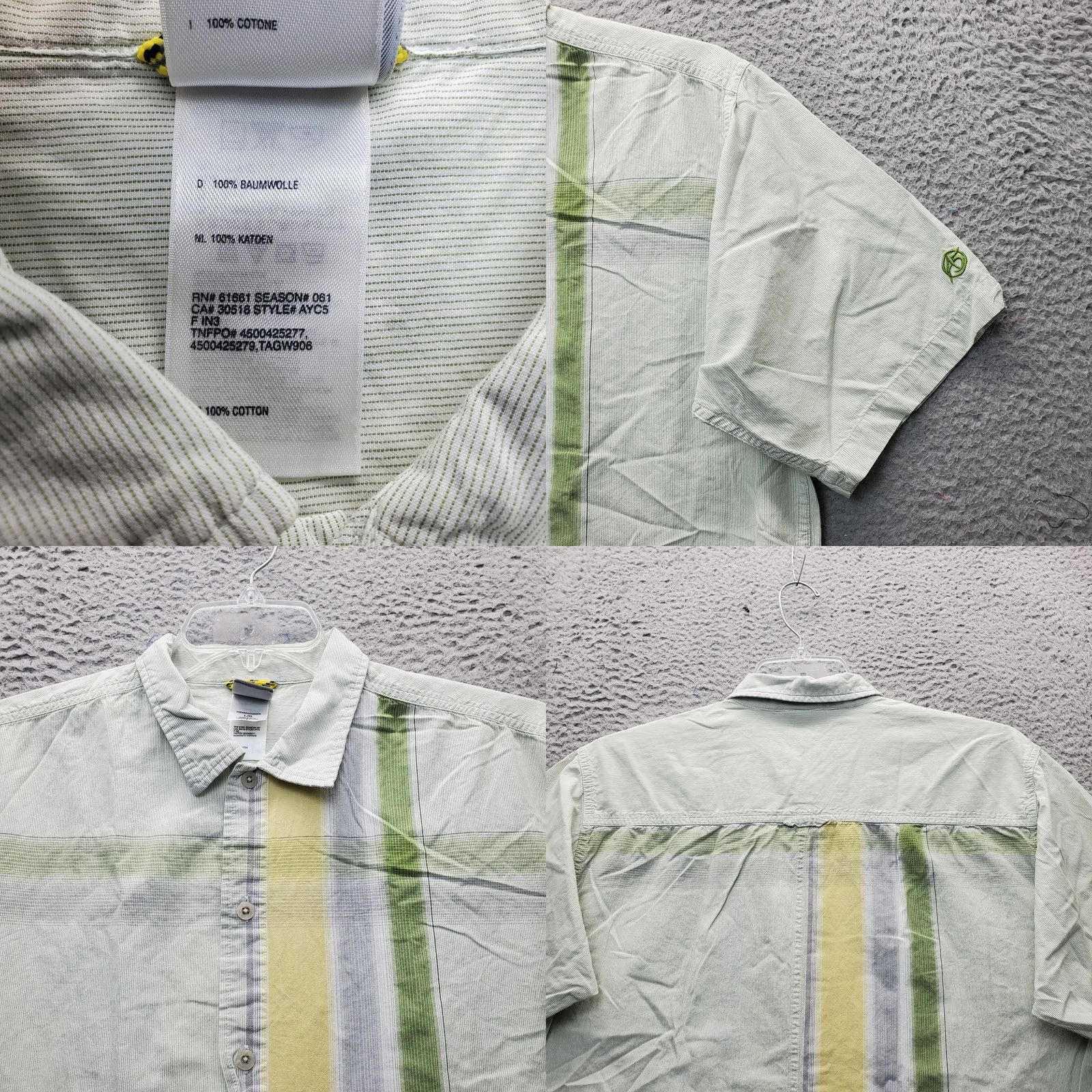 The North Face The North Face Mens L Shirt Multi Striped Panel Short Sleeve Button Up Size US L / EU 52-54 / 3 - 8 Thumbnail