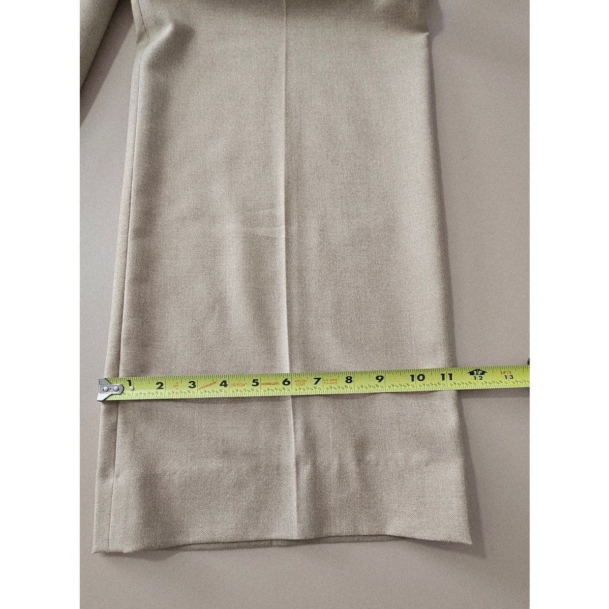 Theory Theory Tan Wool Sleek Flannel Wide Leg Trousers Pants 10 Size 32" / US 10 / IT 46 - 6 Thumbnail