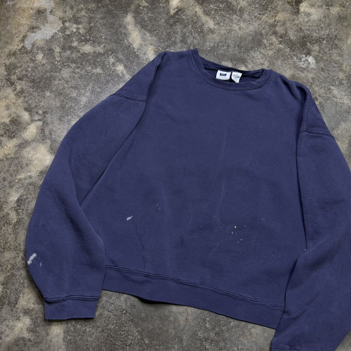 Gap vintage y2k gap navy blue baggy crop painter sweatshirt Size US M / EU 48-50 / 2 - 5 Thumbnail