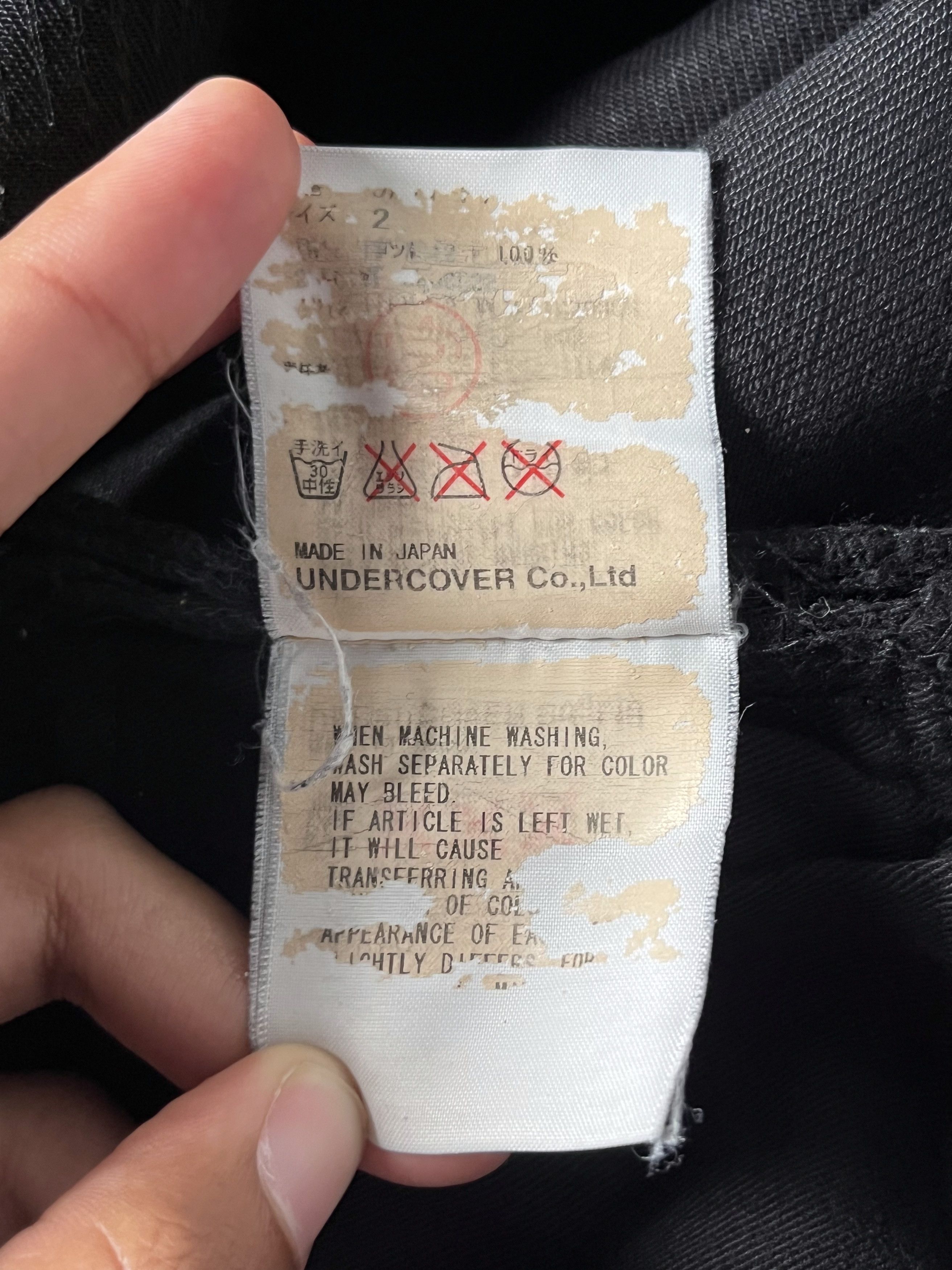 Undercover Undercover AW05 Arts & Crafts 85 Black Boro Denim Size US 29 - 8 Thumbnail