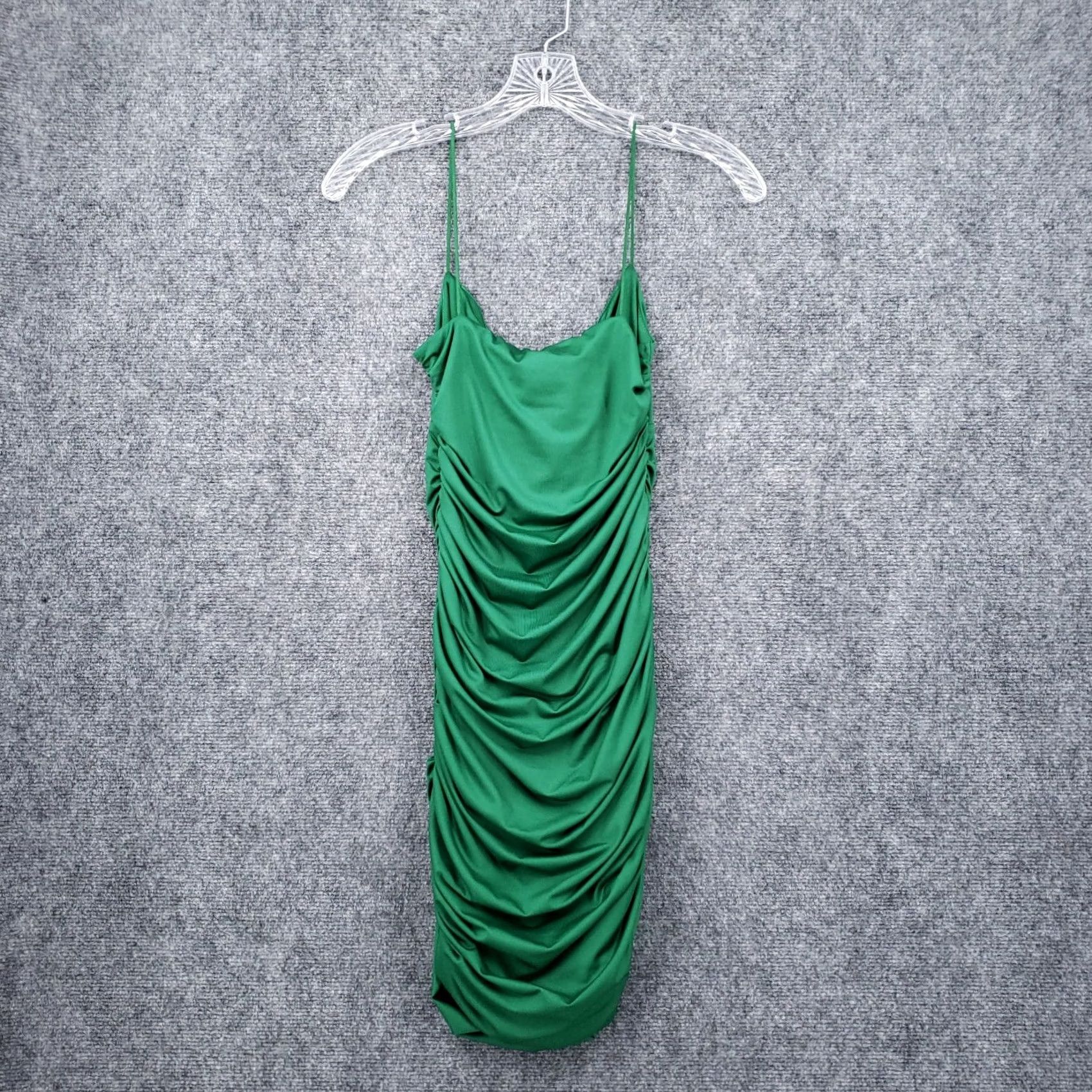 PRINCESS POLLY Princess Polly Dress 4 Green Loren Ruched Bodycon Mini Bow Tie Sleeveless Womens Size S / US 4 / IT 40 - 2 Thumbnail