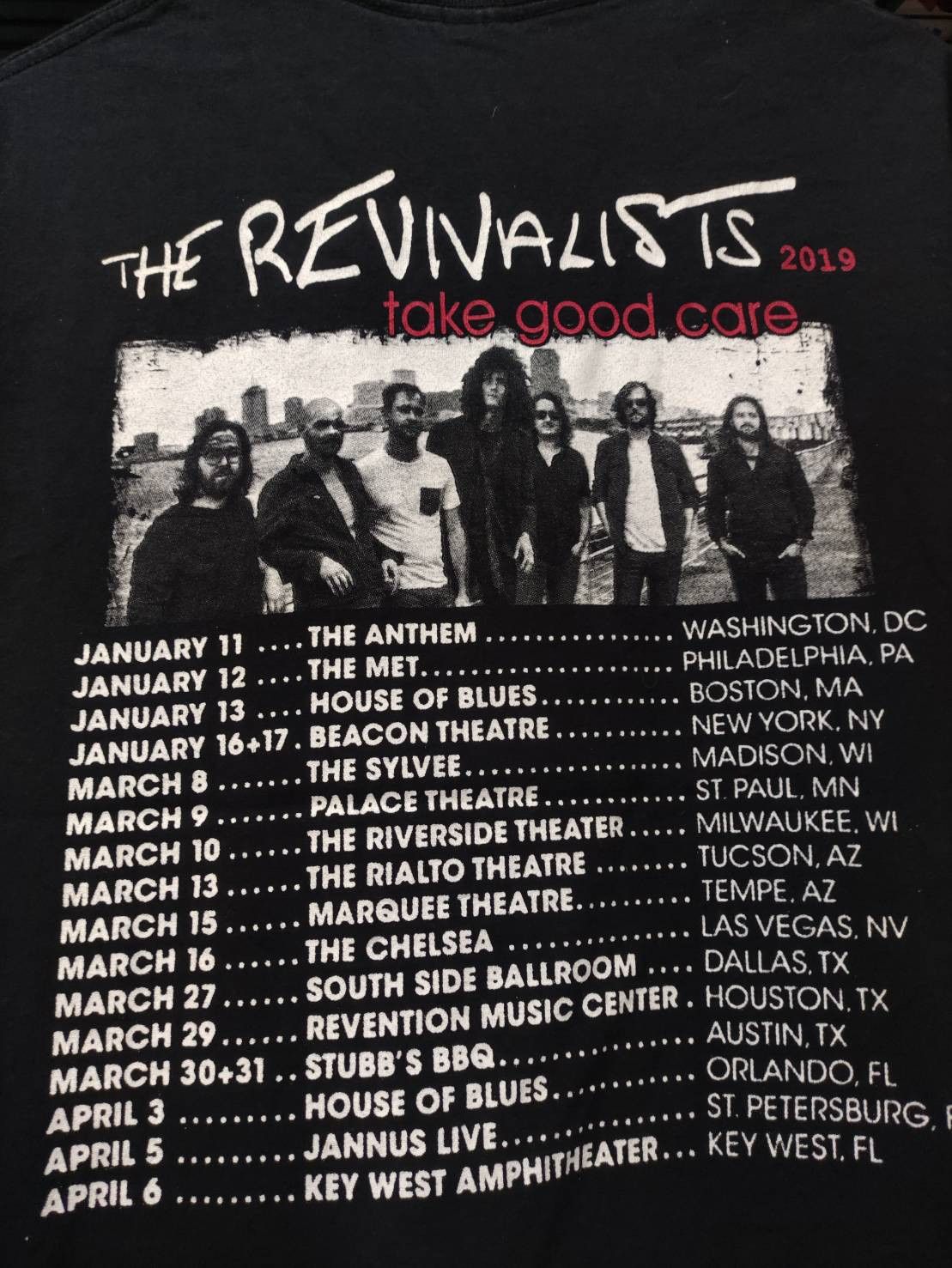 Band Tees The Revivalists " Take Good Care " Album Promo Tour T-Shirt Size US M / EU 48-50 / 2 - 10 Thumbnail