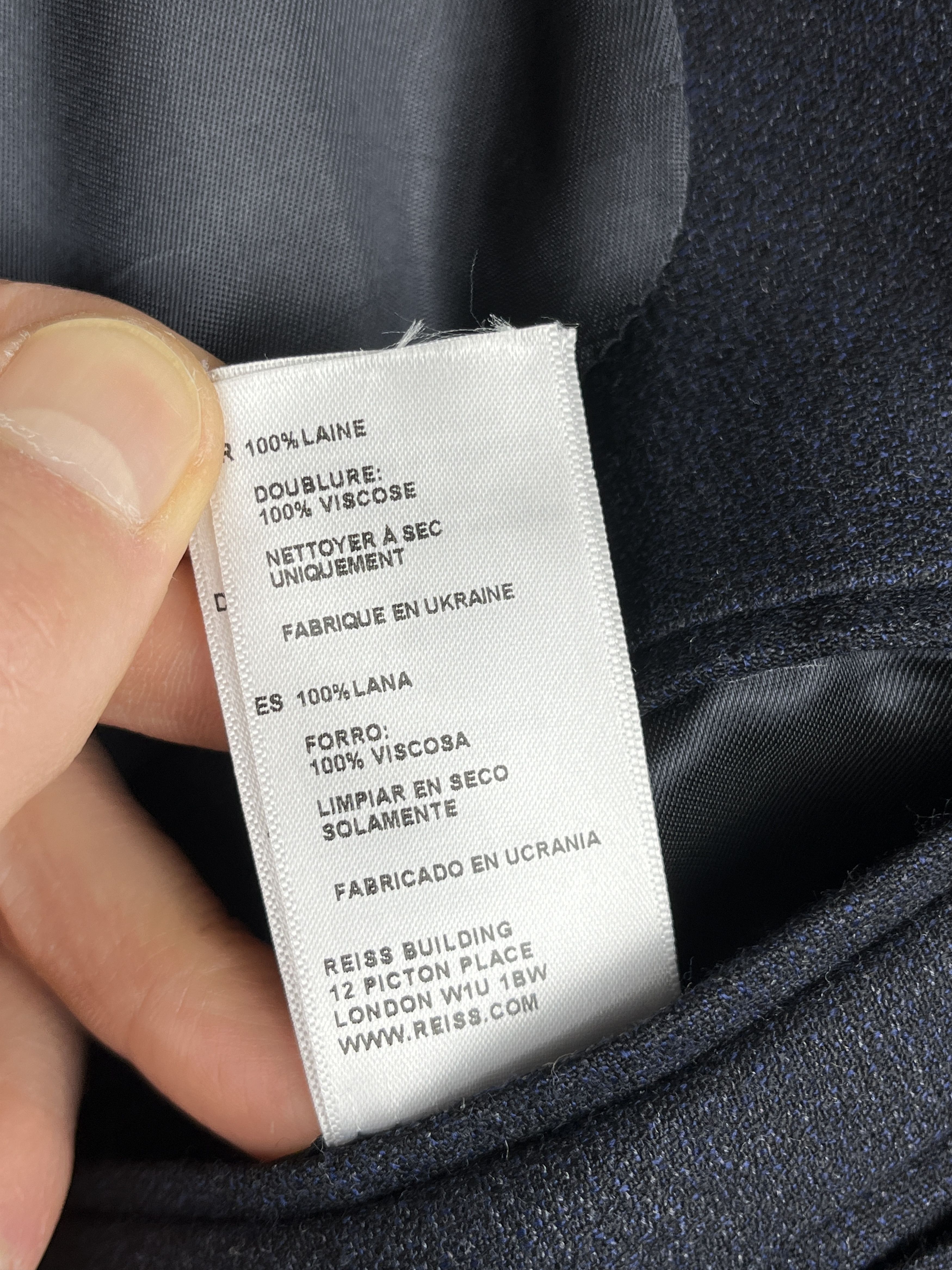 Reiss Reiss Wool Balzer Jacket Sport Coat One Button Chest 42 inch Size 42R - 16 Thumbnail
