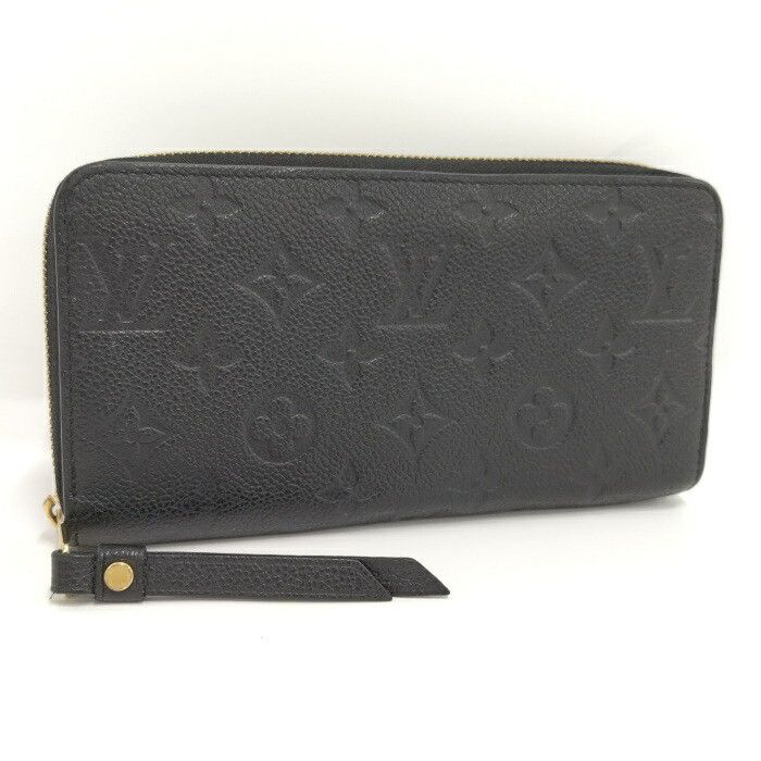 Louis Vuitton Monogram Emplant Round Zipper Long Wallet