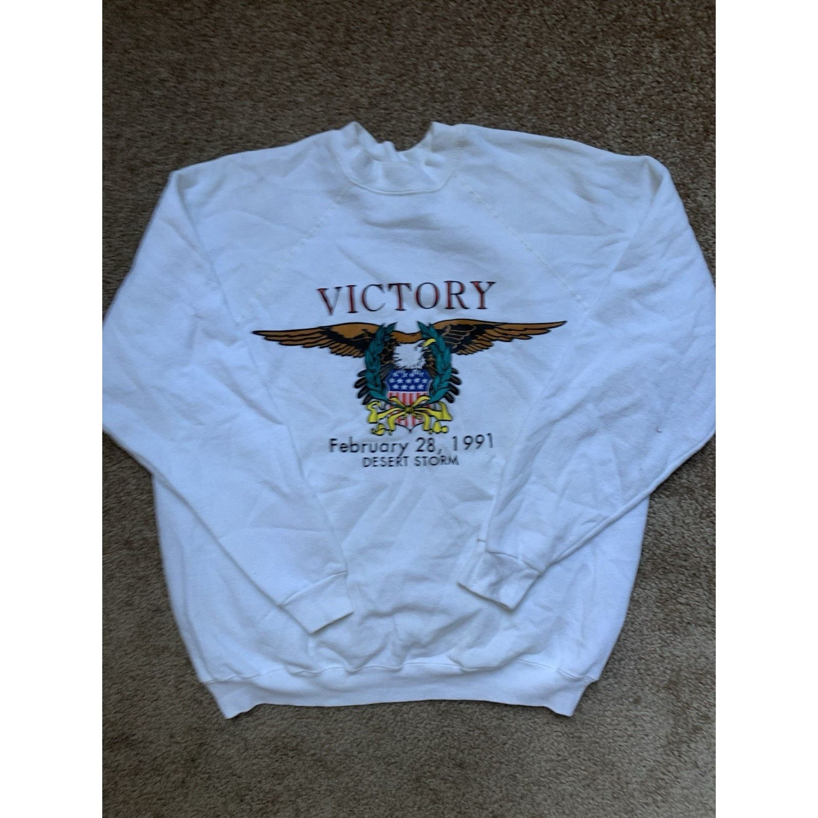 Tultex Vintage 1991 Desert Storm Made In USA Crewneck Size US L / EU 52-54 / 3 - 1 Thumbnail