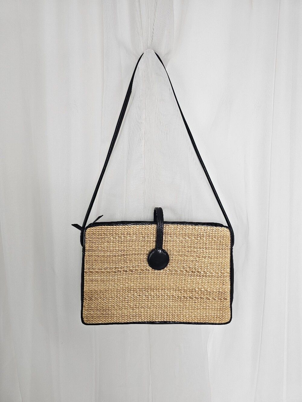 Other Dokkim Tatami Straw & Leather Shoulder Bag Rare Vintage Size ONE SIZE - 1 Thumbnail
