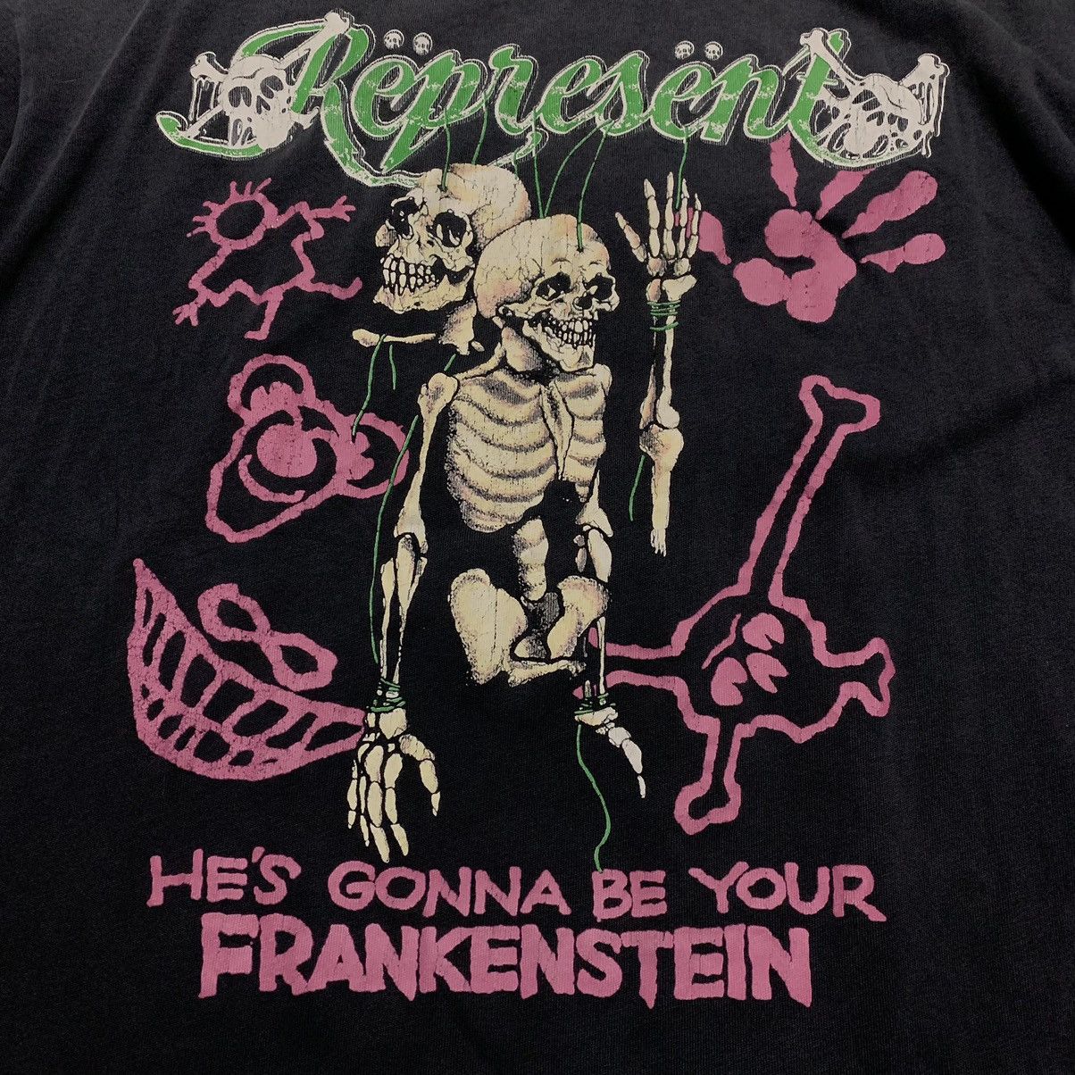 Represent Clo. Represent XS Motley Crue Aged Black Tee Size US XS / EU 42 / 0 - 4 Thumbnail