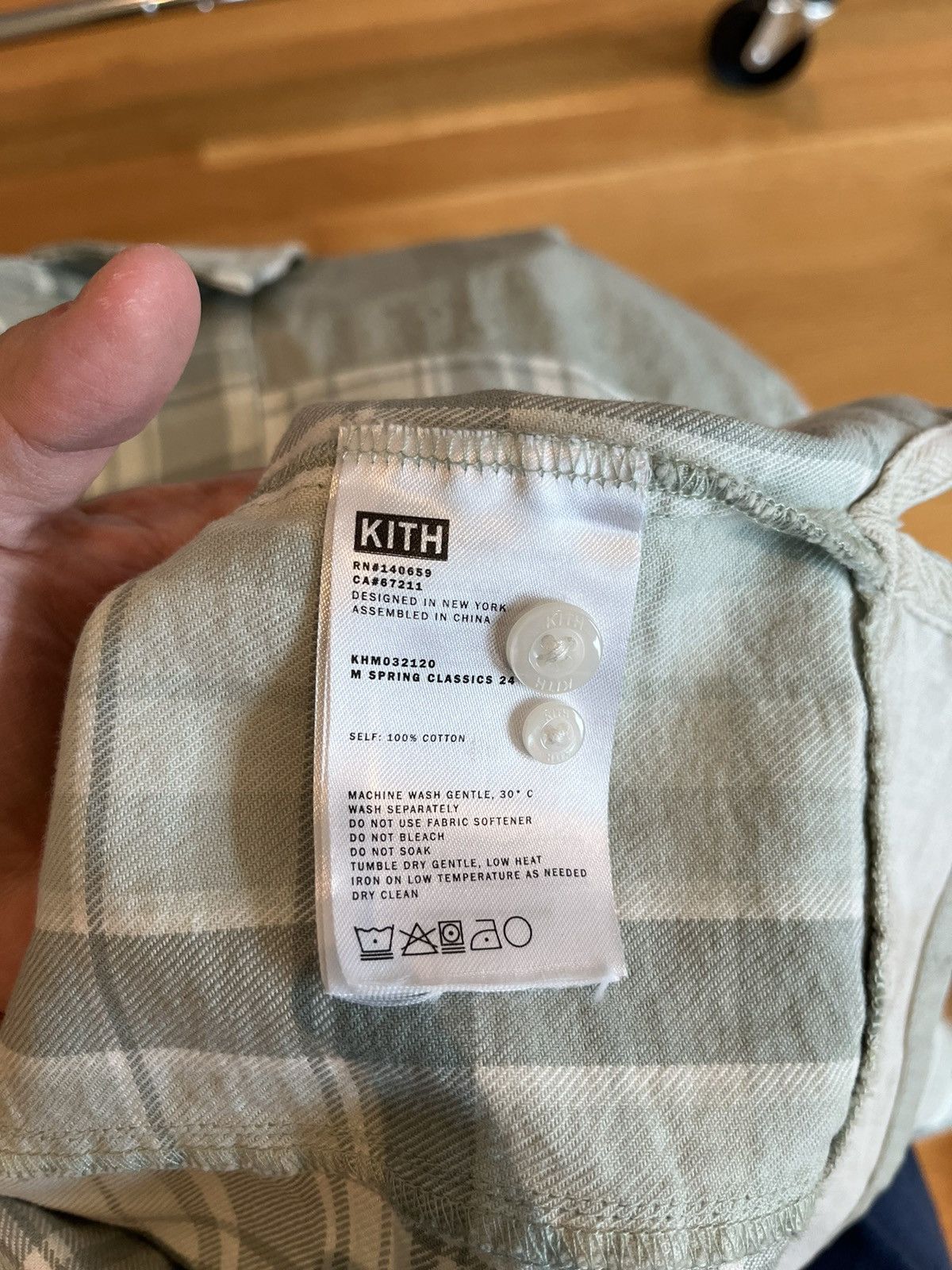 Kith Kith Patchwork Jaydin Palais Green Buttondown LS Size US XS / EU 42 / 0 - 5 Thumbnail