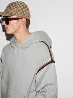 Gucci o1loc1c1125 768444 Cotton Jersey Hooded Sweatshirt With Web Size US XS / EU 42 / 0 - 5 Thumbnail