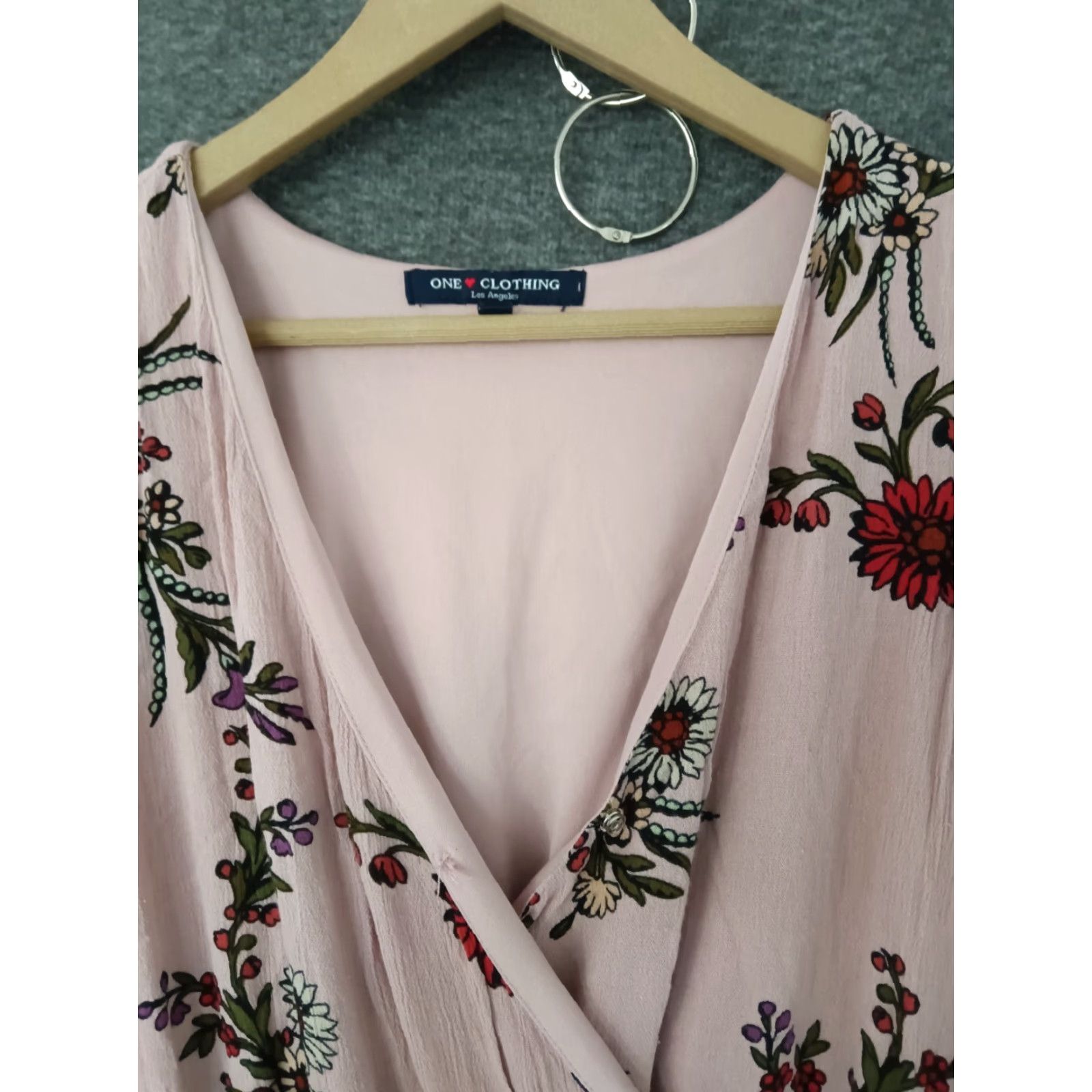 Acme Clothing One Clothing Multicolor Maxi Floral Dress L V-Neck Elastic Waist Flutter Sleeve Short Sleeve - Women - Casual Party/Cocktail Dress Size L / US 10 / IT 46 - 4 Thumbnail