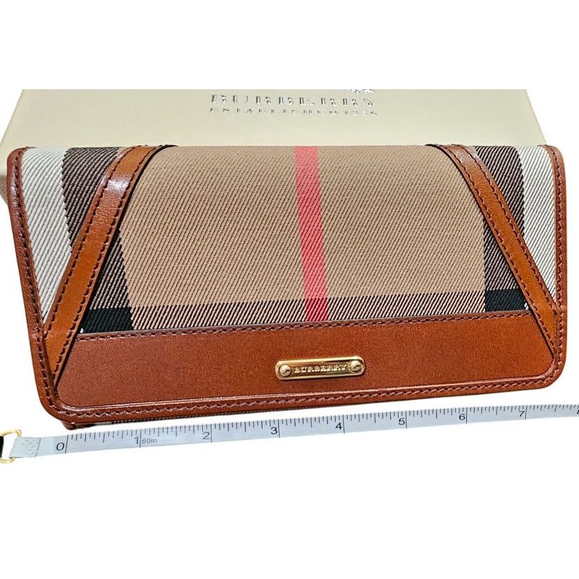 Louis Vuitton Burberry House Check Fabric & Leather Leighton Wallet Size ONE SIZE - 14 Thumbnail