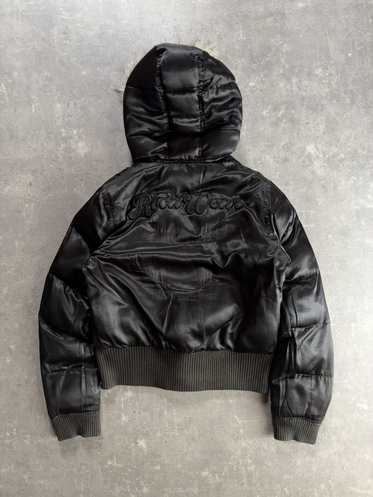 Rocawear 00s Rocawear Reversible Faux Fur Hooded Bomber Jacket M L Size M / US 6-8 / IT 42-44 - 2 Thumbnail