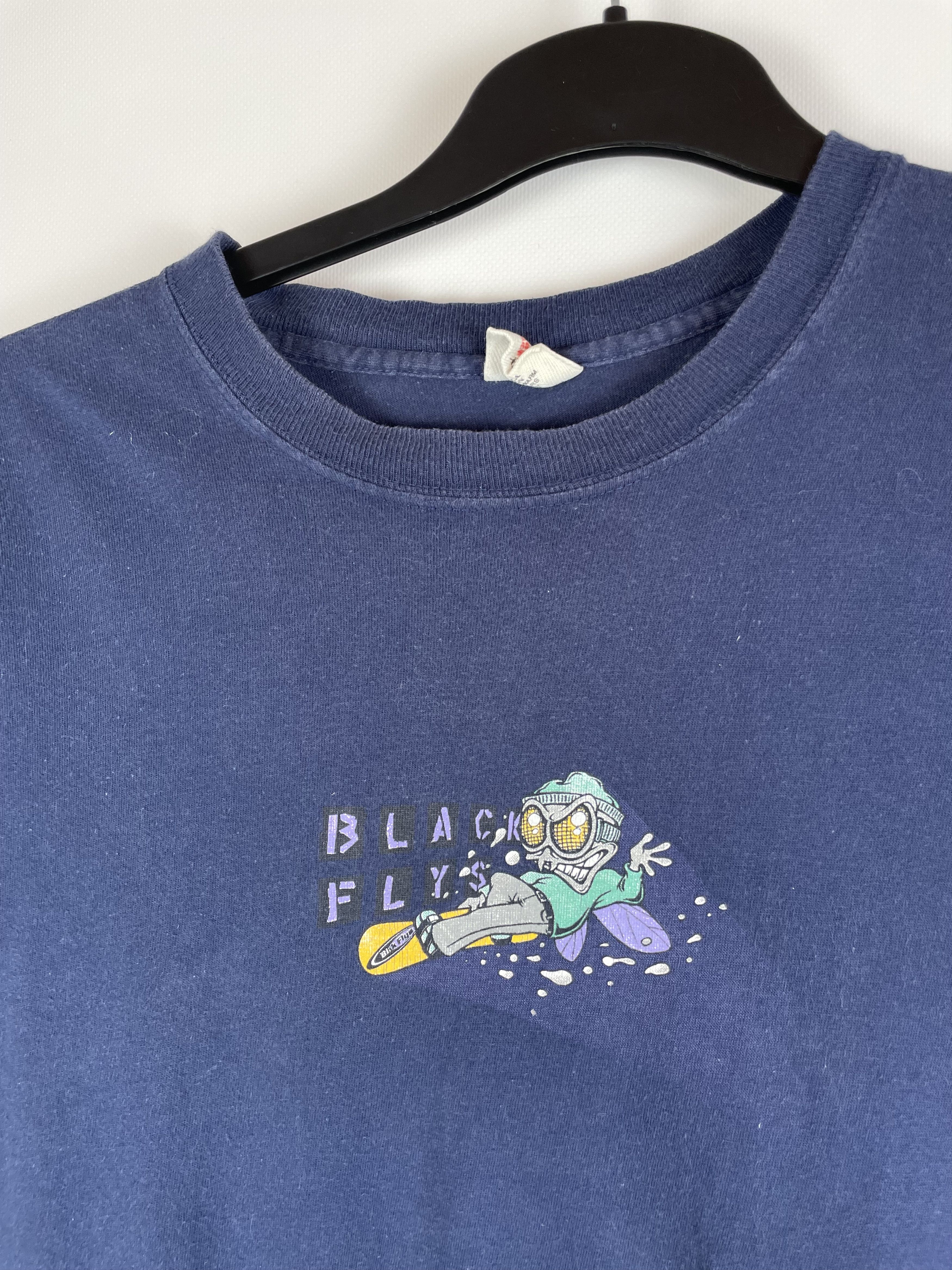 Hook-Ups BLACK FLYS Vintage Skate Made in USA Tee Size US XL / EU 56 / 4 - 4 Thumbnail