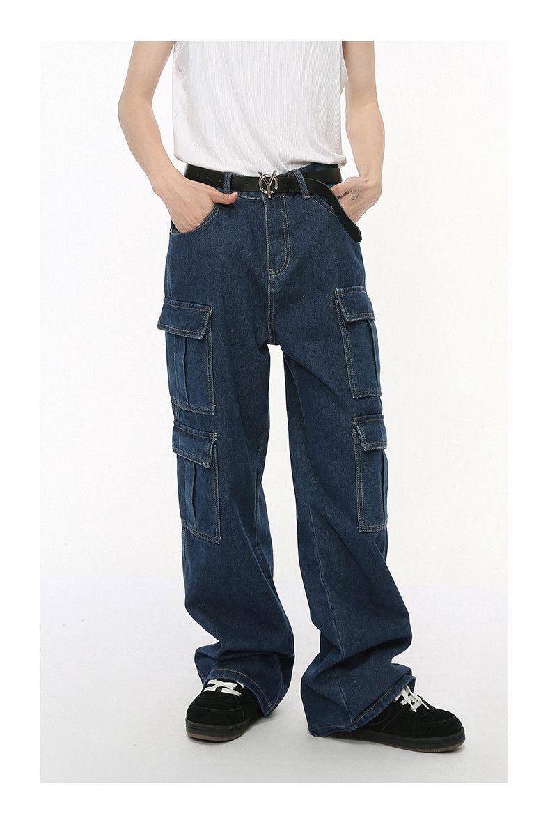 Japanese Brand × Jean Vintage fashion multi-pocket wide-leg cargo jeans Size US 32 / EU 48 - 2 Thumbnail
