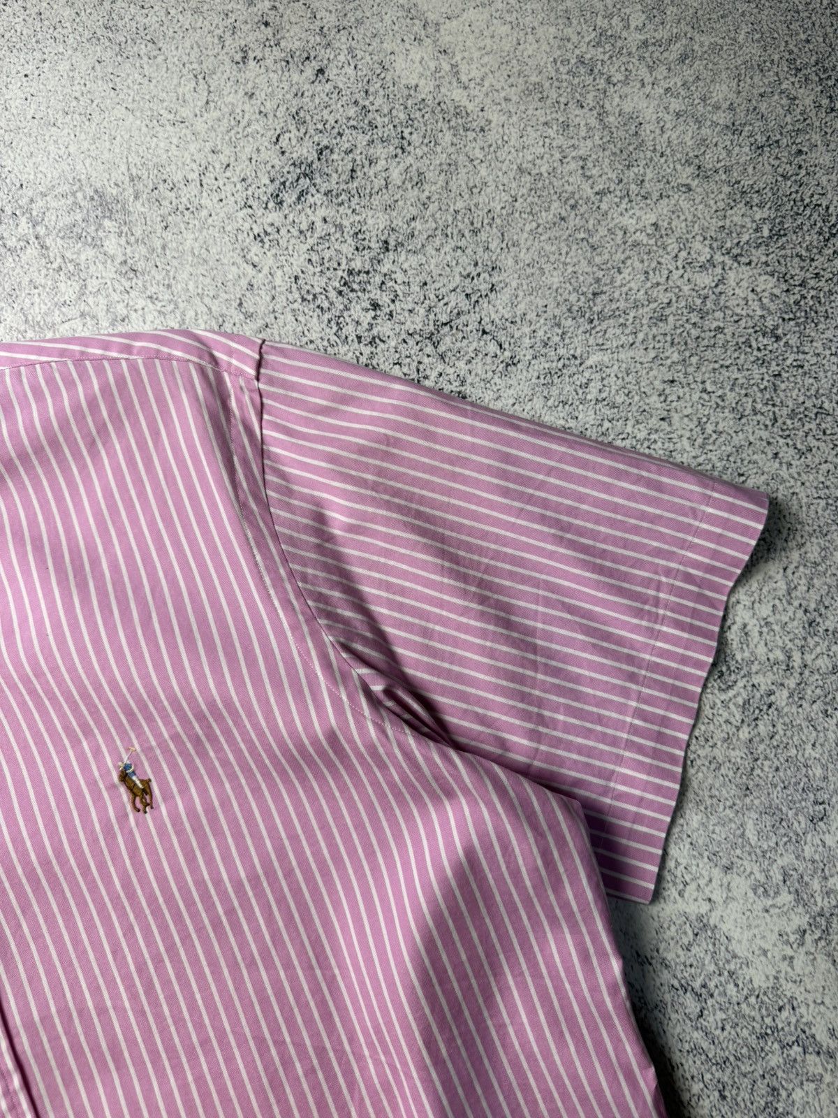 Polo Ralph Lauren Vintage RALPH LAUREN Striped Short Sleeved Shirt Rare Size US XL / EU 56 / 4 - 12 Thumbnail