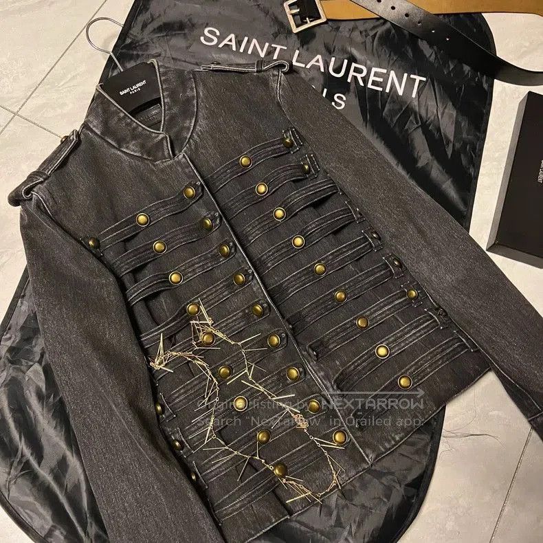 Yves Saint Laurent Saint Laurent 17 Denim Court Jacket. Size US L / EU 52-54 / 3 - 1 Thumbnail