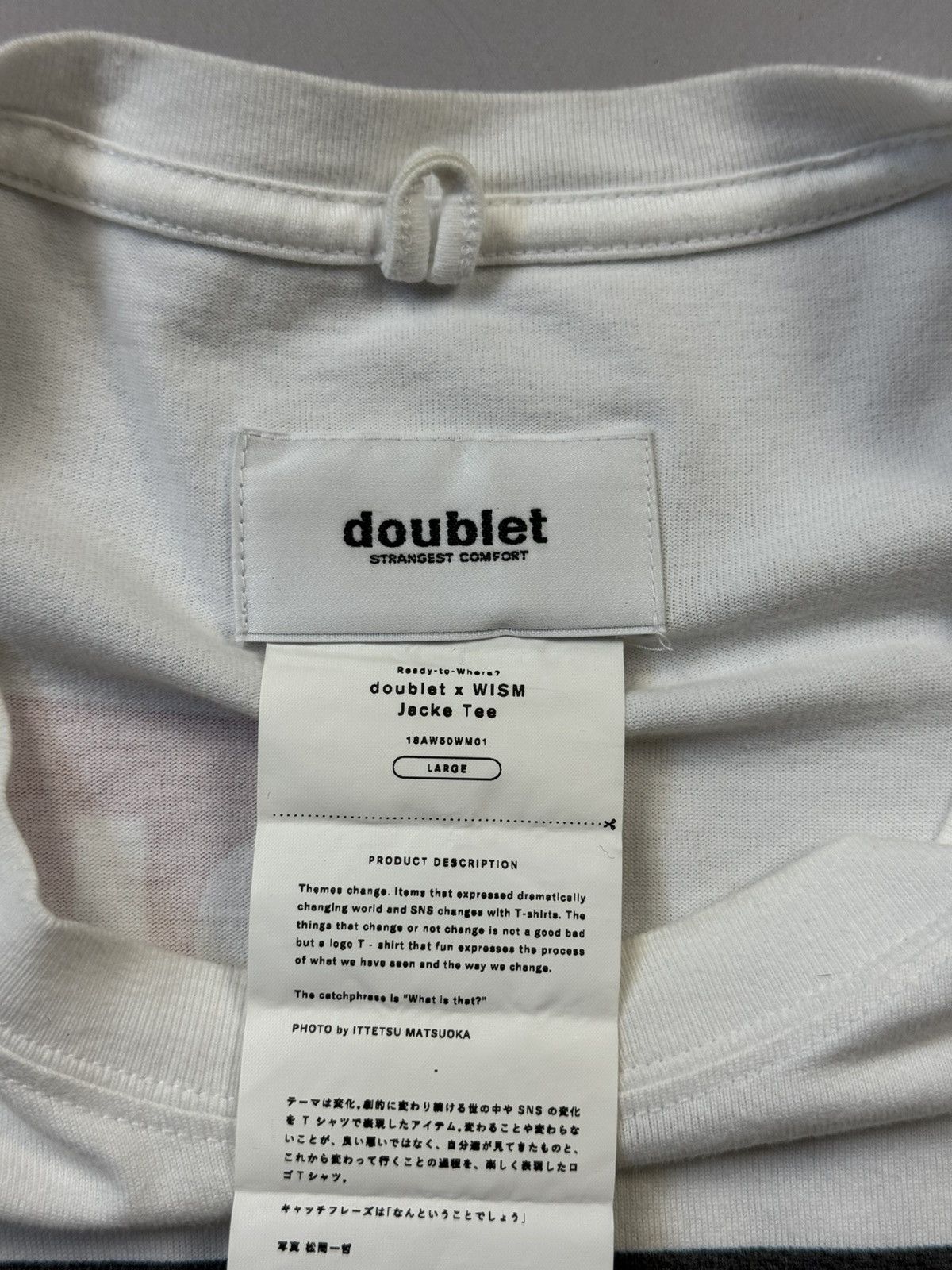 Doublet Fw18 Doublet Youtube Logo Oversized Tee(White/L) Size US L / EU 52-54 / 3 - 8 Thumbnail