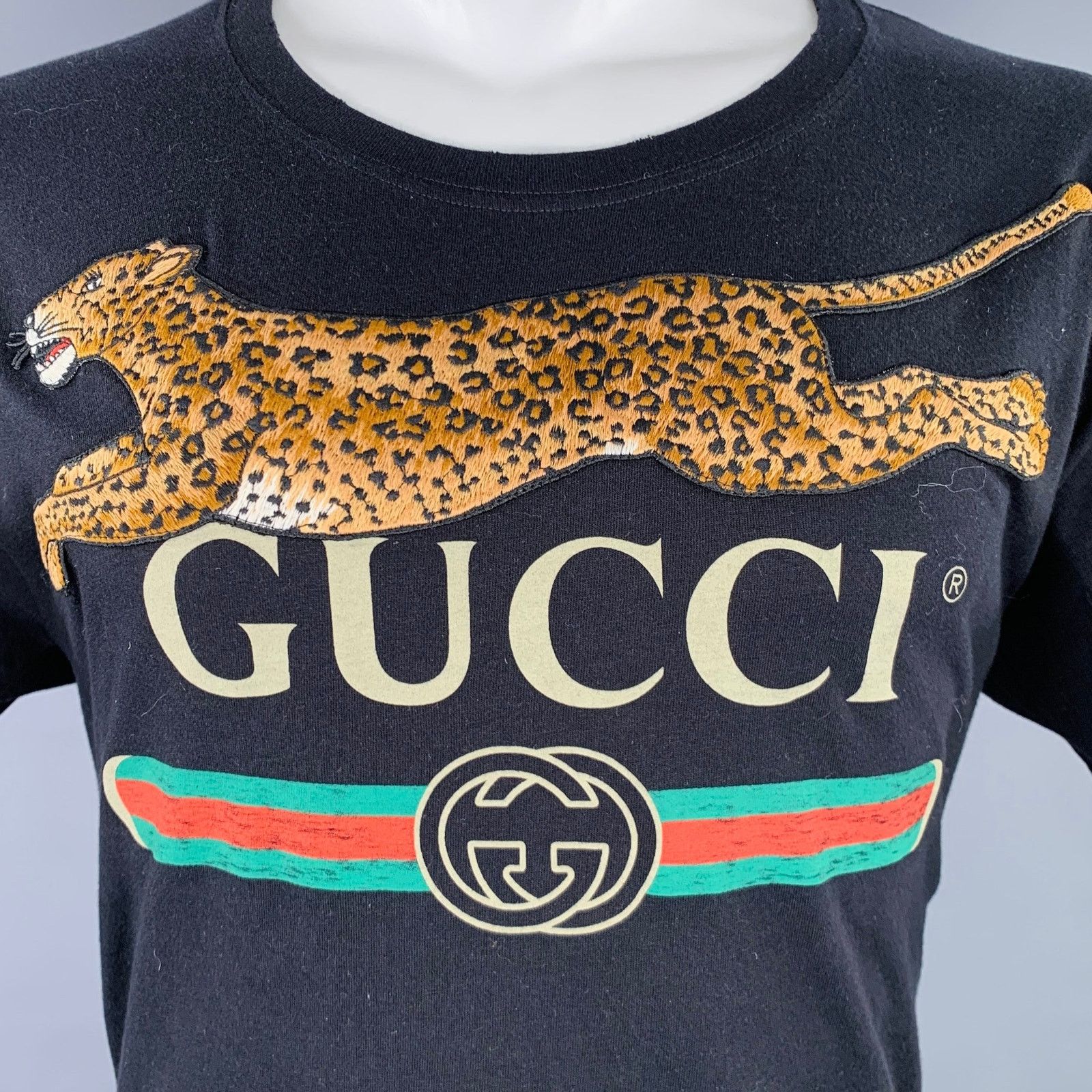 Gucci GUCCI Size S Black Multi Color Logo Short Sleeve T-shirt Size US S / EU 44-46 / 1 - 2 Thumbnail