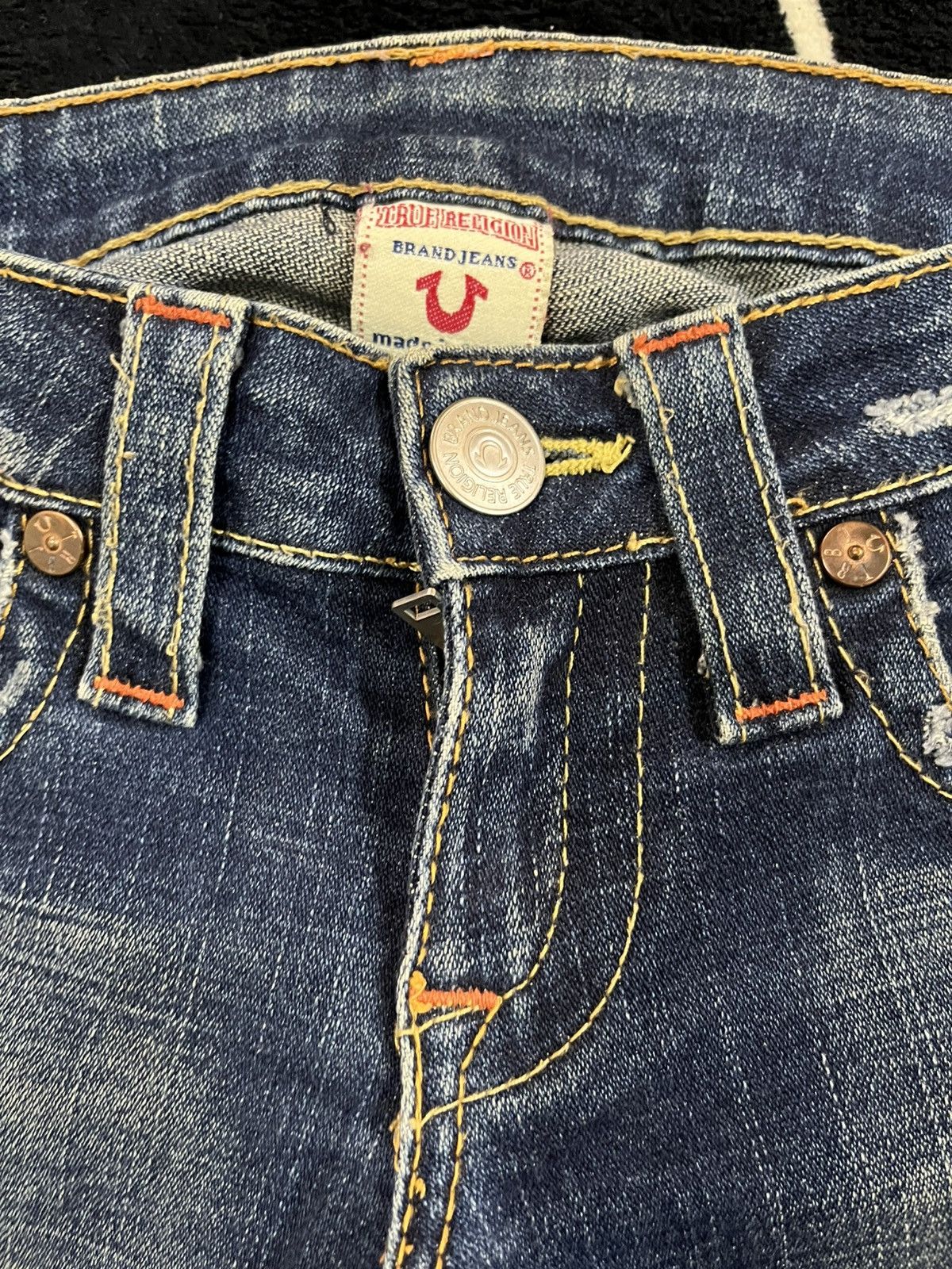 True Religion Vintage True Religion Joey Flare Clawmark Denim Size US 26 / EU 42 - 8 Thumbnail