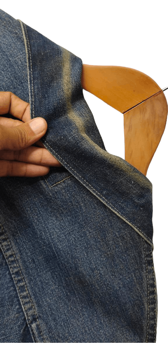 Japanese Brand VINTAGE BARTACK SELVADGE DENIM TRUCKER JACKET Size US M / EU 48-50 / 2 - 13 Thumbnail