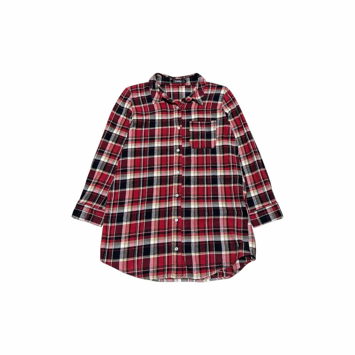Hysteric Glamour × Japanese Brand × Seditionaries 🔥Sick Y2K Pendora Checked Long Shirt Goth Punk Size US L / EU 52-54 / 3 - 1 Thumbnail