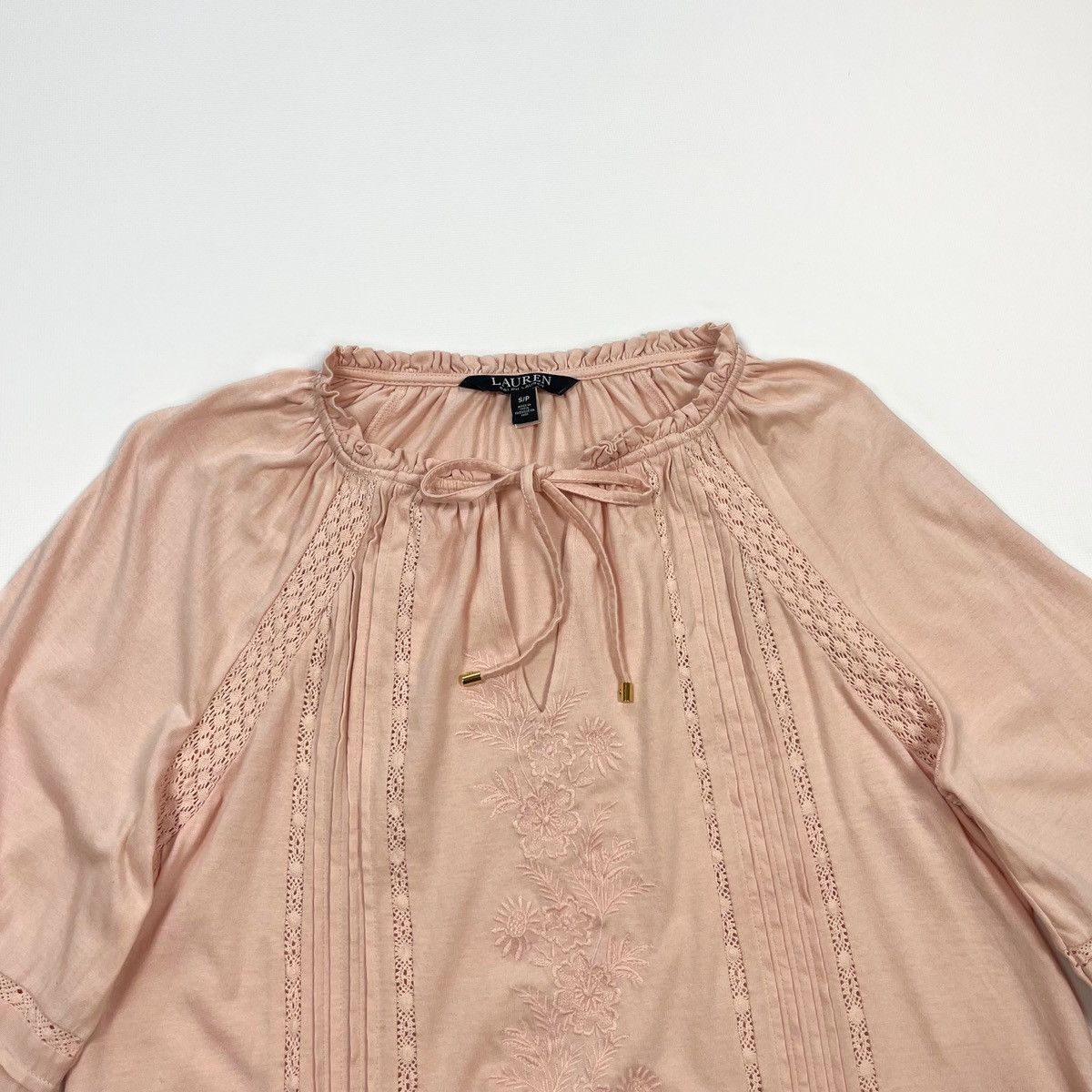 Ralph Lauren Lauren Ralph Lauren Embroidered Blouse Shirt Pink Size S Size S / US 4 / IT 40 - 4 Thumbnail
