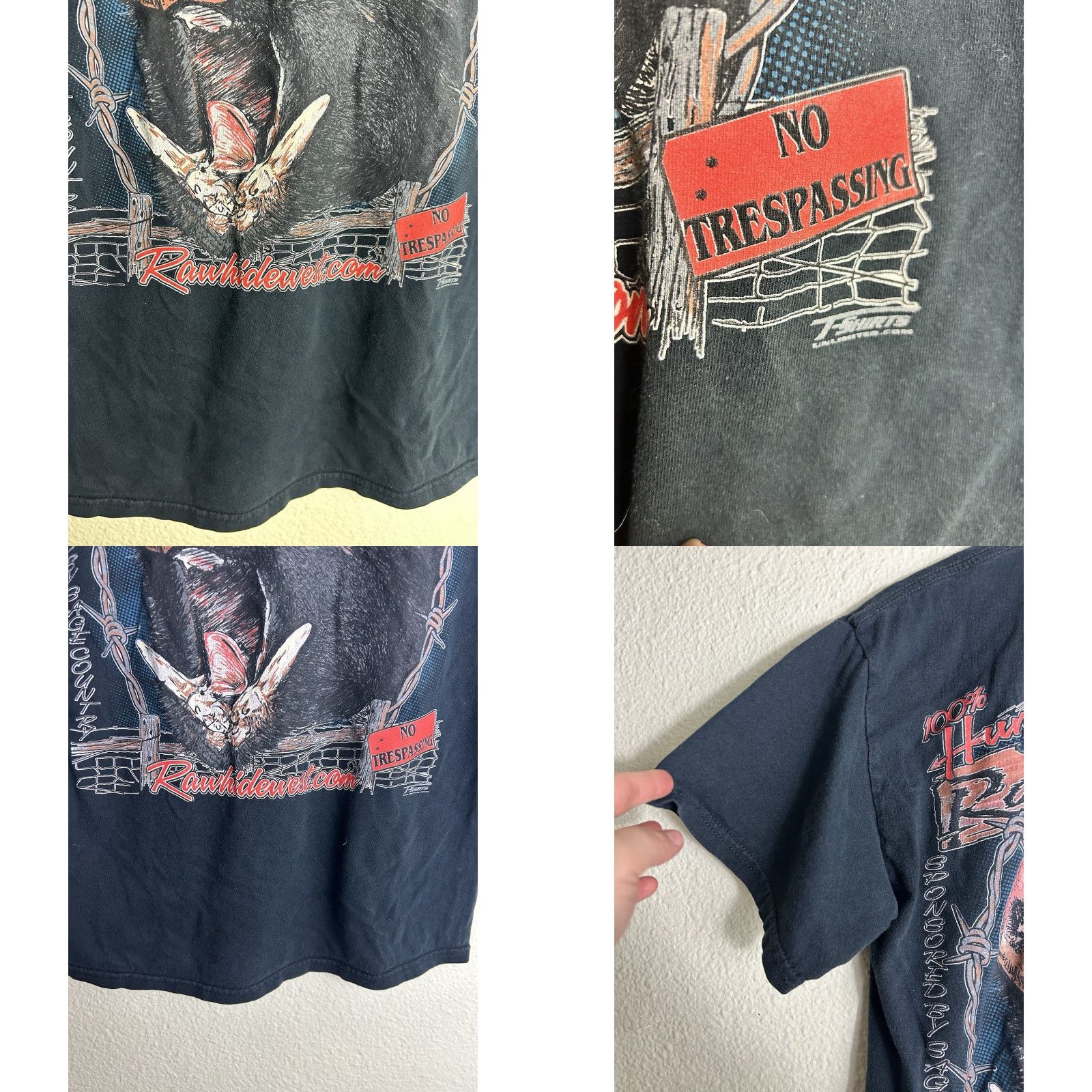Gildan Mens Medium Short Sleeve T Shirt Black Gildan Rawhide West 100% Huntin Wild Boar Shirt Mens Size US M / EU 48-50 / 2 - 9 Thumbnail
