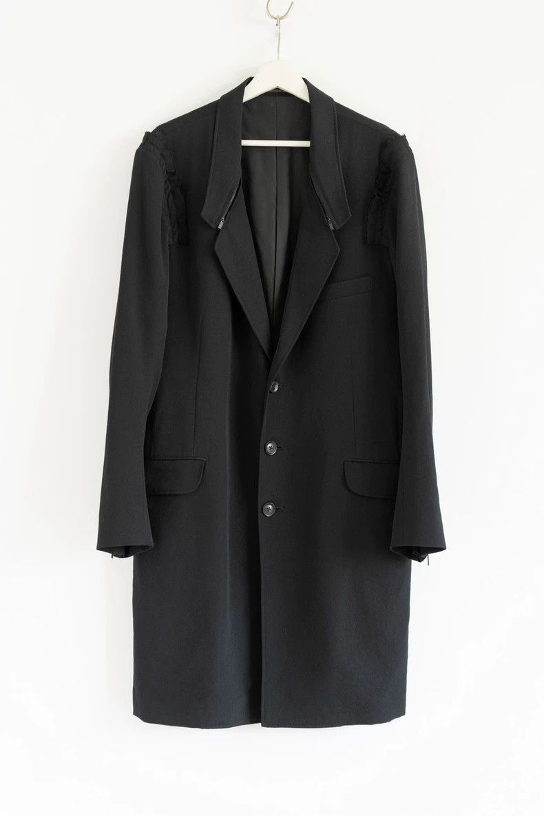 Yohji Yamamoto Yohji Yamamoto Yohji Yamamoto Black Long Suit Jacket Size US M / EU 48-50 / 2 - 1 Thumbnail