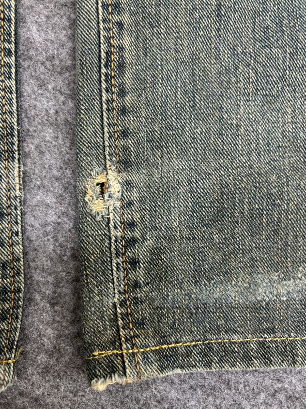 Edwin 💥Rare Selvedge💥Vintage Edwin 505X Yellow Selvedge Denim F578 Size US 29 - 9 Thumbnail