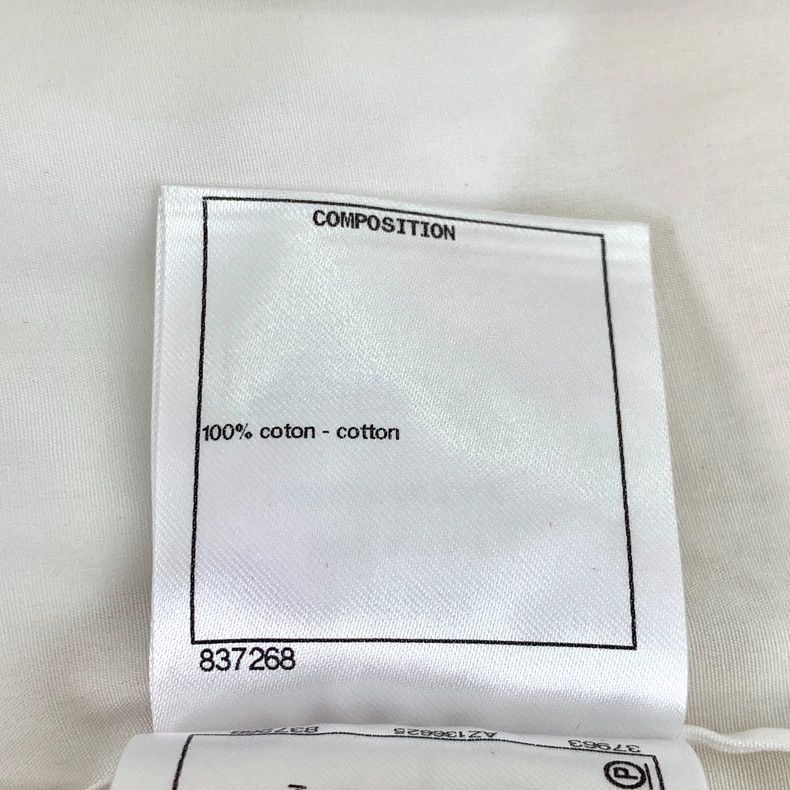 Chanel ChanelWhite gold buckle cotton lapel long-sleeved shirt 250 Size US XS / EU 42 / 0 - 8 Thumbnail