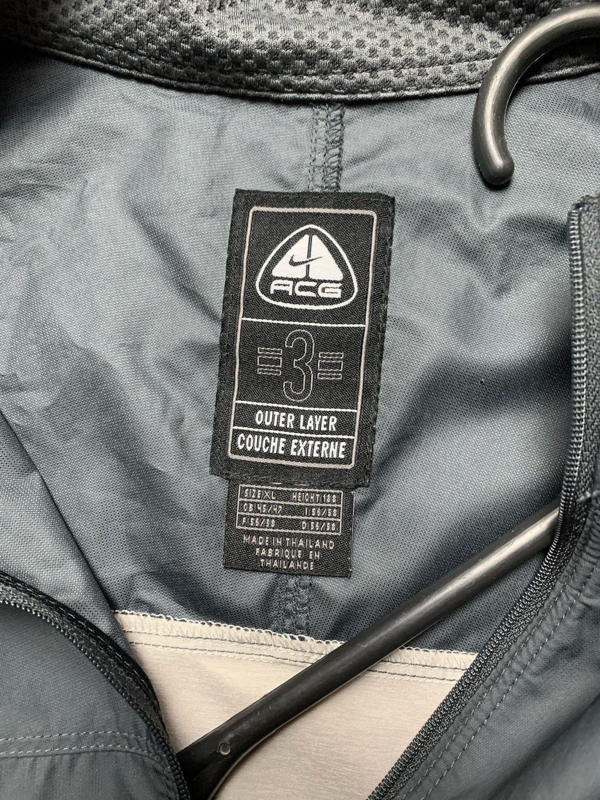 Nike × Nike ACG × Vintage Vintage Nike ACG jacket size Xl grey logo Size US XL / EU 56 / 4 - 5 Thumbnail