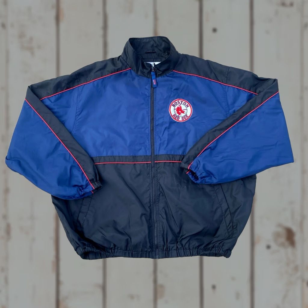 Vintage VINTAGE Boston Red Sox Baseball Mens 2 XLarge Stitches Coaches Sideline Jacket Windbreaker Red Embroidered MLB 90s Womens/Mens Size US XL / EU 56 / 4 - 1 Thumbnail